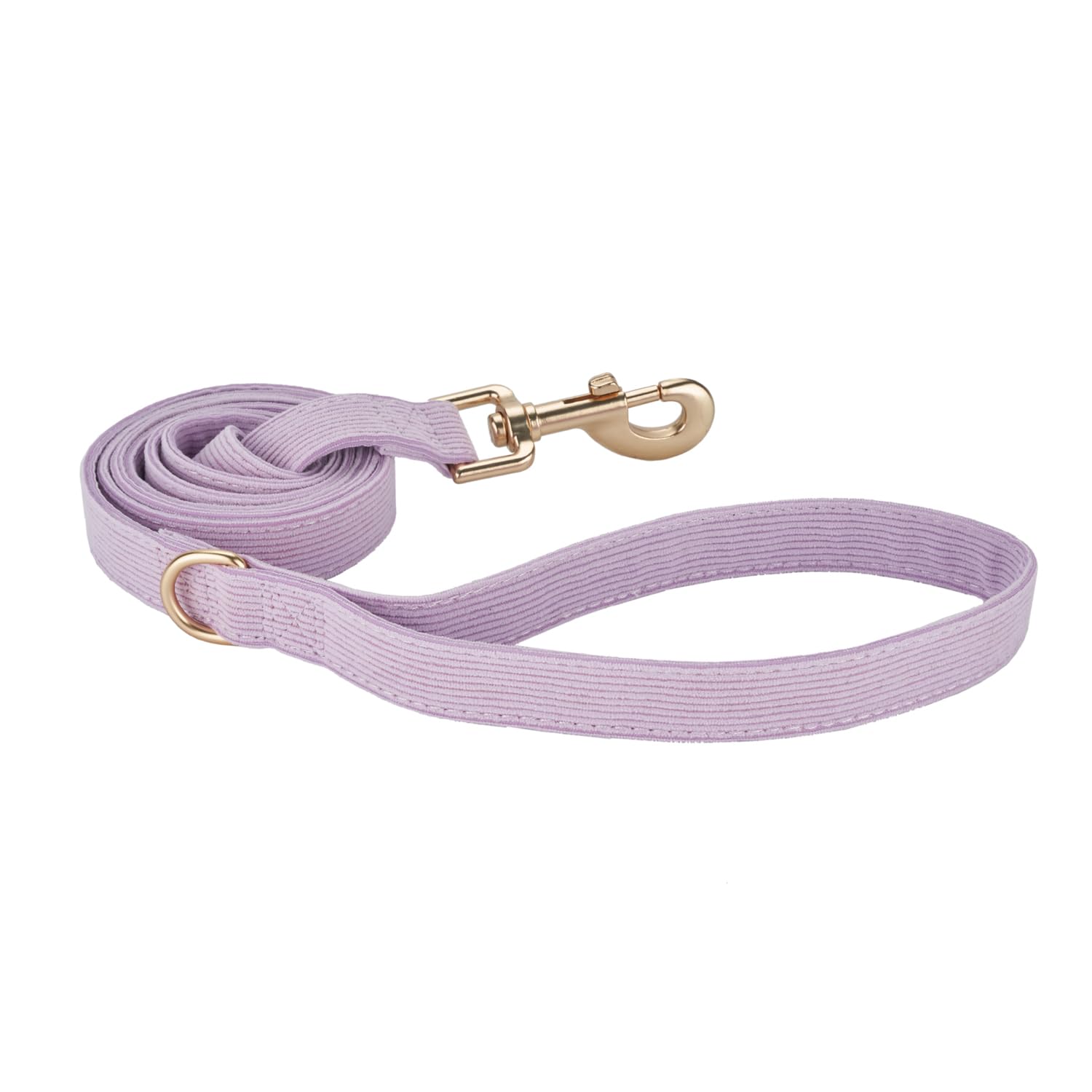 Petiry Soft Corduroy Fibric Dog Leash, 5 Feet Length Lead With Heavy Duty Rotating Hook, For Medium Large Dogs.(M,Purple)
