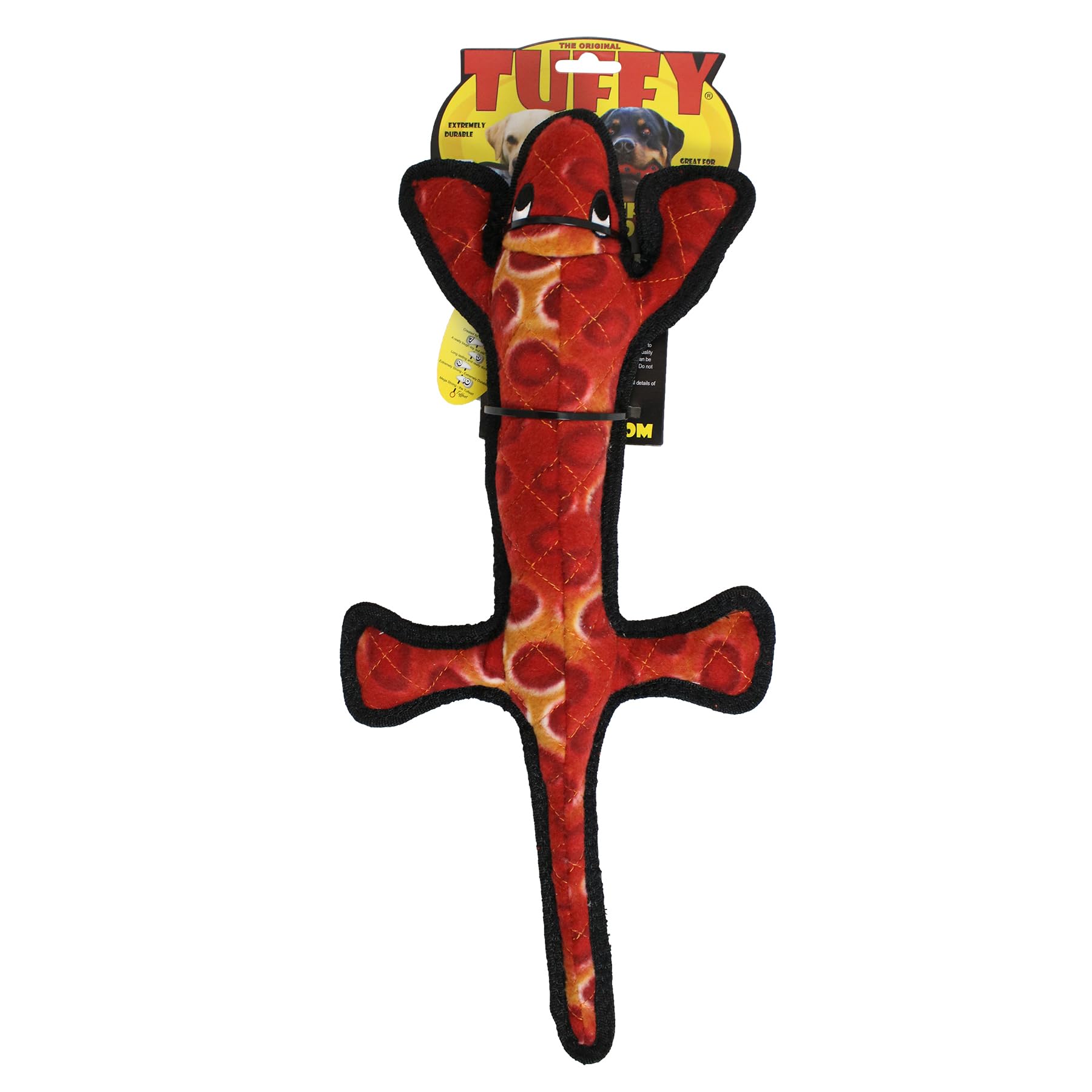 Tuffy - World'S Tuffest Soft Dog Toy - Desert Lizard - Squeakers- Multiple Layers. Made Durable, Strong & Tough. Interactive Play (Tug, Toss & Fetch). Machine Washable & Floats