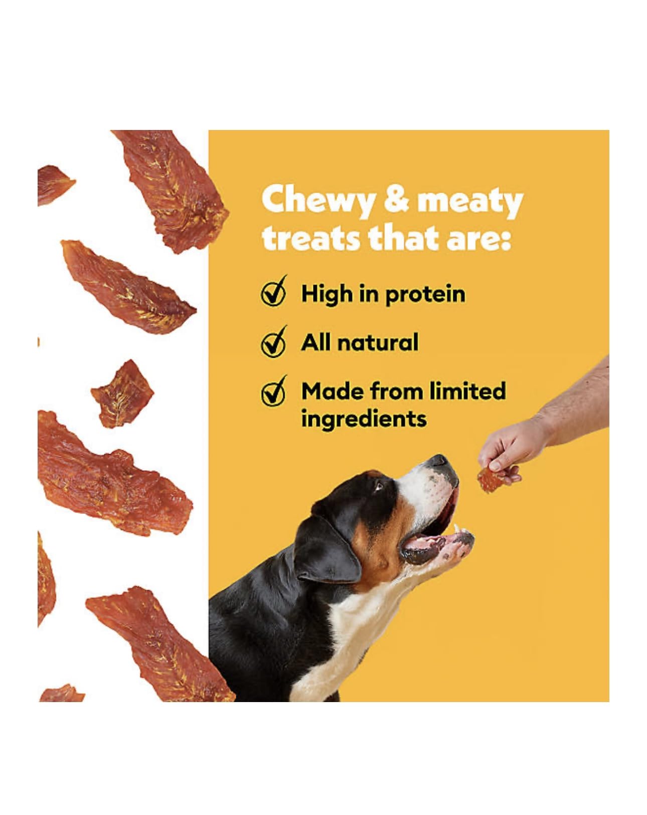 Wiggles & Wags Chicken Jerky Cuts Dog Treats, 16 oz, with DN Essentials Bone Shaped Waste Bag Dispenser & Roll