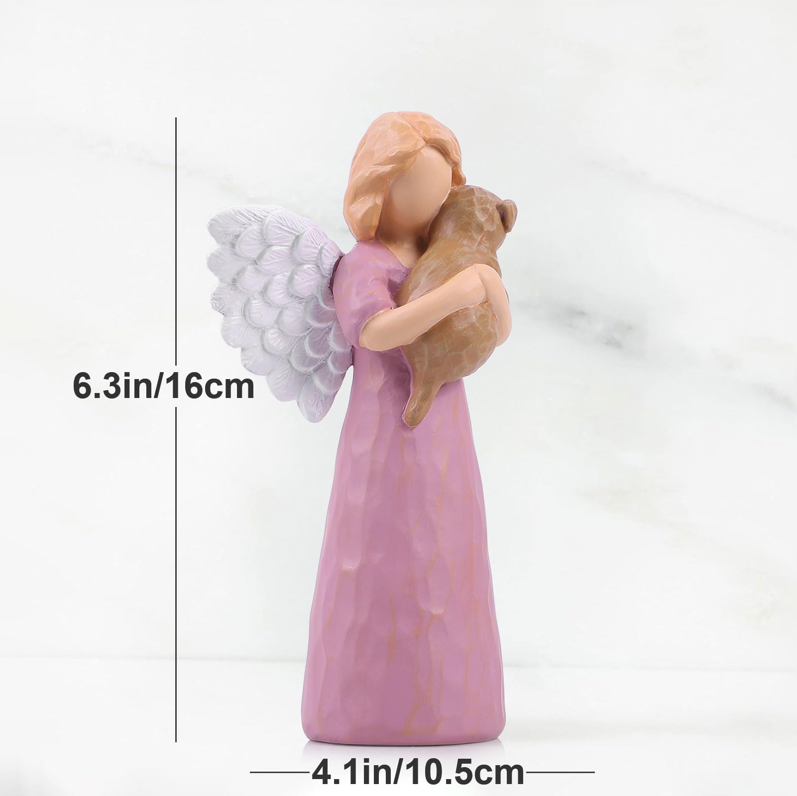 Dog Memorial Gifts For Loss Of Dog - Sympathy Keepsake, Pet Remembrance For Loss, Rainbow Bridge Figurines, Bereavement Angel St