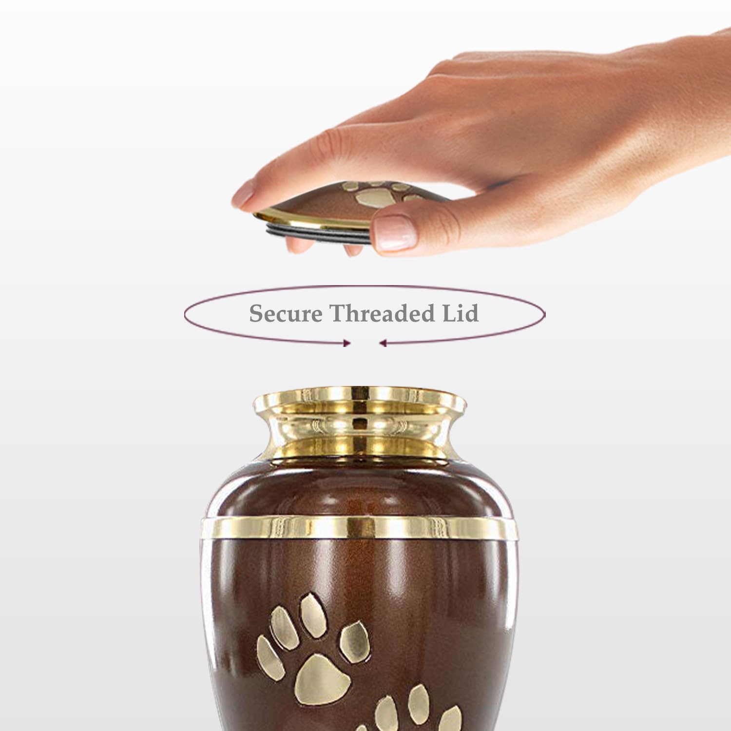 Trupoint Memorials Pet Urn For Dogs And Cats Ashes - A Loving Resting Place For Your Special Pet, Cat And Dog Urns For Ashes, Pet Cremation Urns - Brown, Small Pets Up To 17 Lbs