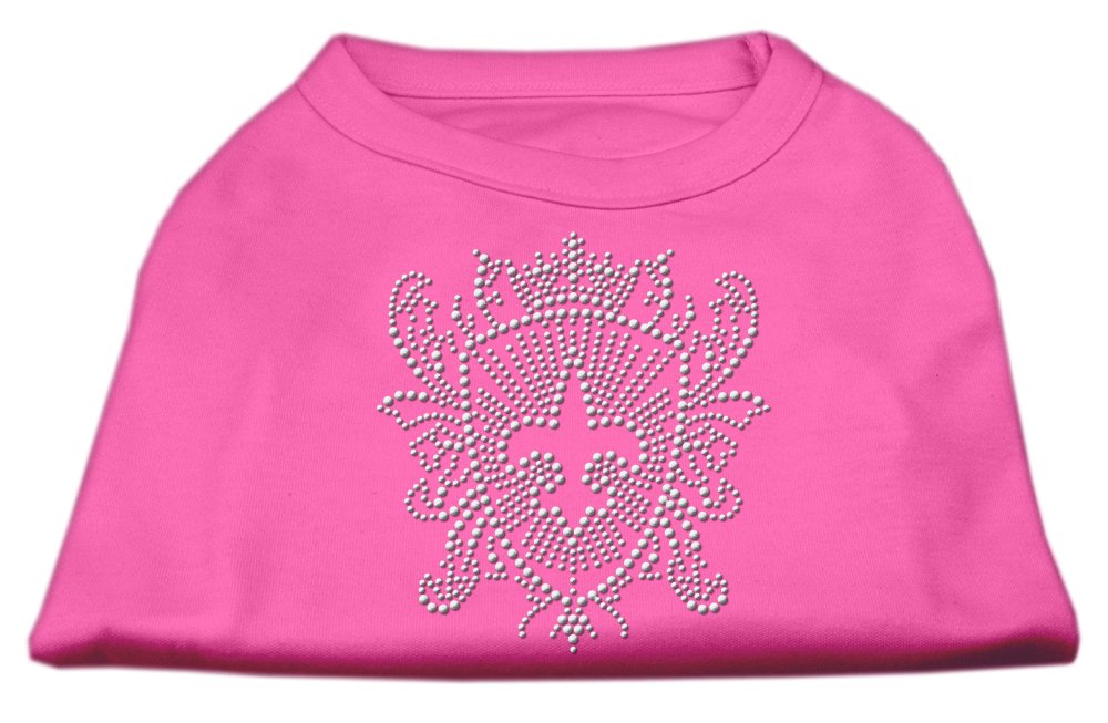 Pet Dog & Cat Shirt Rhinestone, 'Fleur De Lis Shield' Bright Pink 3Xl (25-35 Lbs.)