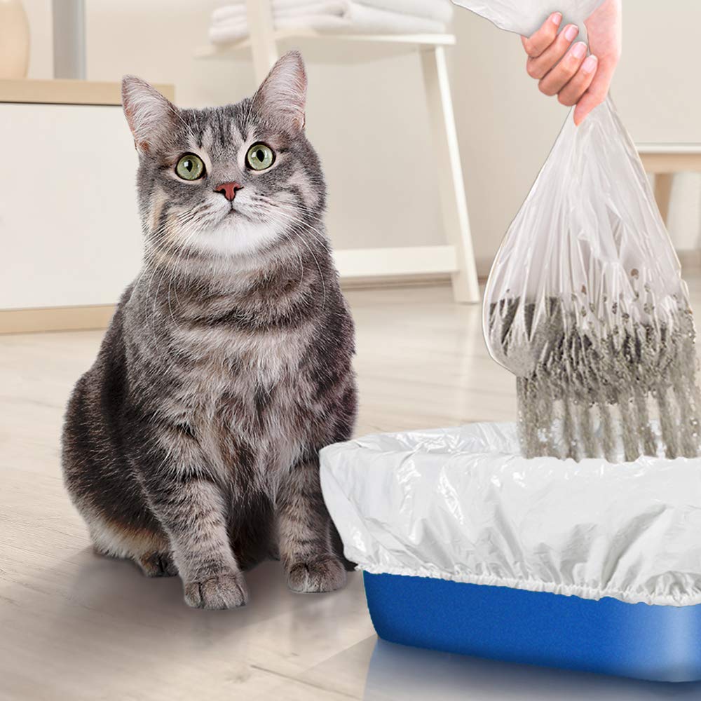 Alfapet Sifting Cat Litter Box Liners - Jumbo 15 Count, Pack Of 5 - Tear-Resistant Cat Litter Bags, Waterproof Kitty Litter Liners, Fits Litterbox Pan Sizes X-Large, X-Giant, 37' X 18' 30 Lb Capacity