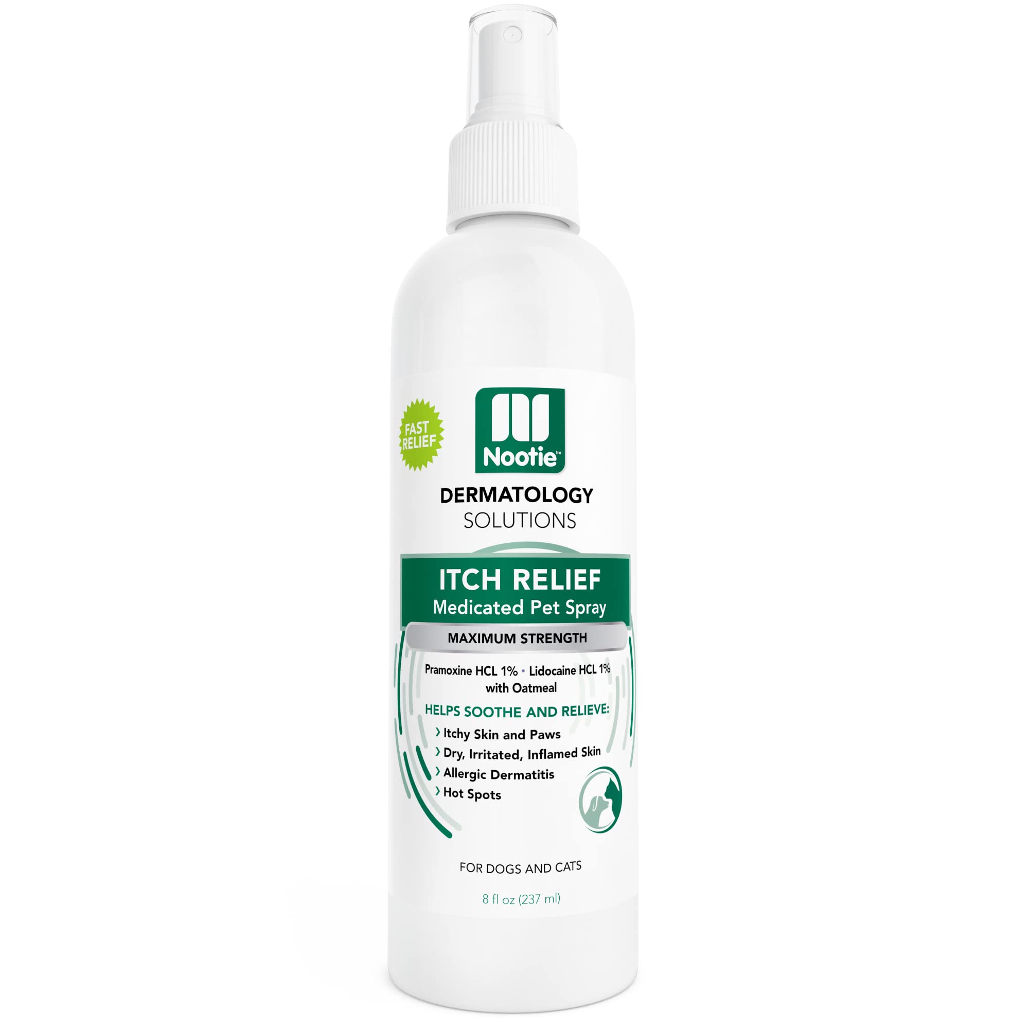 Nootie Medicated Anti-itch Spray, Itch Relief & Skin Care for Dogs & Cats, Formulated for Veterinarians, Sold in over 10,000 Cli