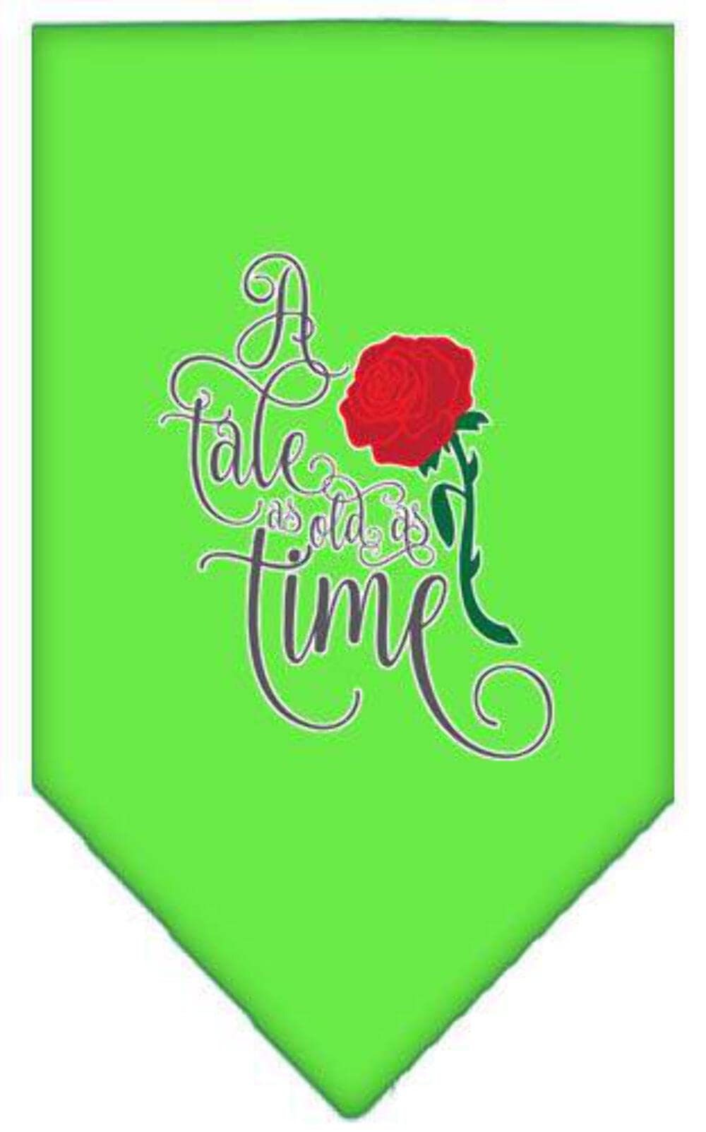 Mirage Pet Product Timeless Tale Screen Print Bandana White Large