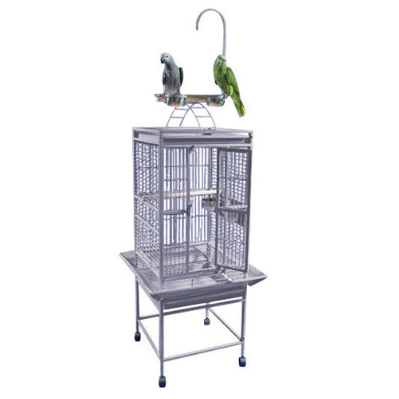 A&E Cage 8001818 Black Play Top Bird Cage with 5/8 Bar Spacing, 18 x 18
