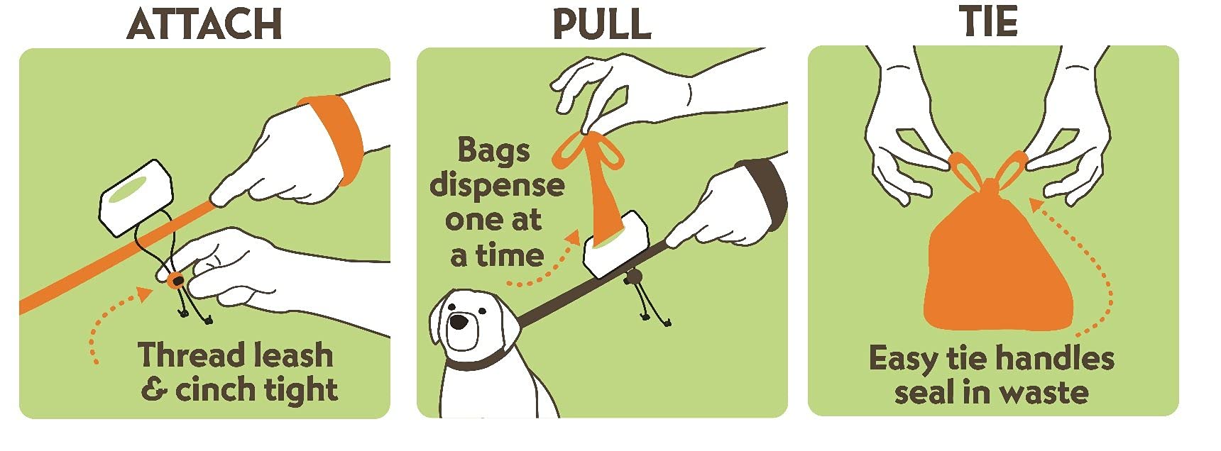 Neater Pet Brands Neater Bags Dog Waste Bag, No Rolls - Dog Poop Bags Dispense One At A Time, Doggie Poop Bag With Easy-Tie Hand
