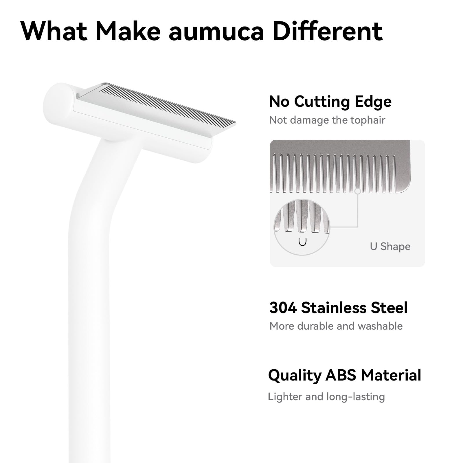 Aumuca Pet Deshedding Tools For Short Haired Cats & Dogs, Dematting Deshedding Brush Cats Shedding Tool, Dog Undercoat Brush, Ge