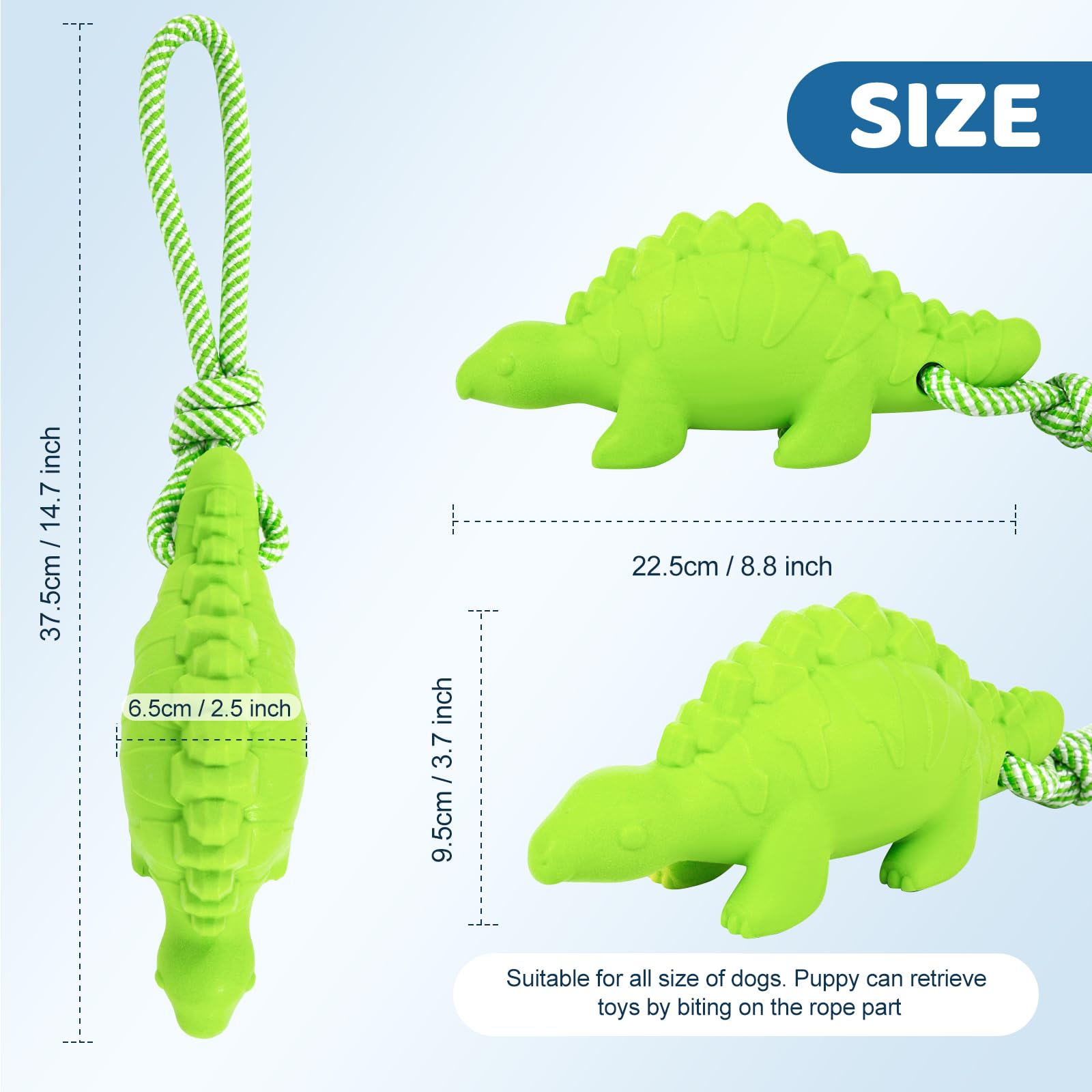 Coubontail Dog Floating Toy, Dog Chew Toy For Aggressive Chewers, Pool Toy With Rope For Interactive Fetch & Play, Dog Beach Toy Set (Dinosaur)