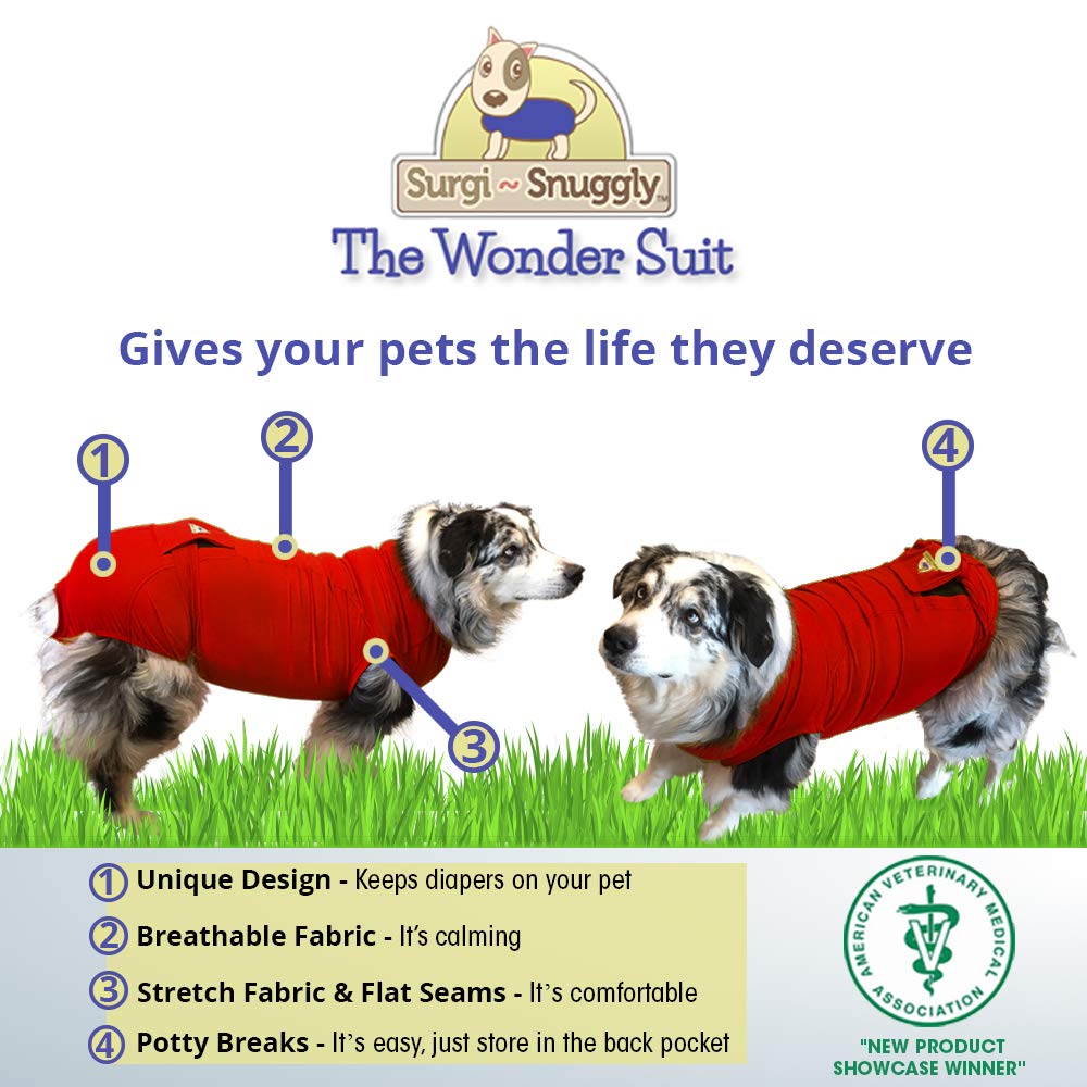 SurgiSnuggly Disposable Dog Diapers Female Or Male Dogs, Great Cover for Female Dog Diapers for Heat Cycle and Better Than Dog S