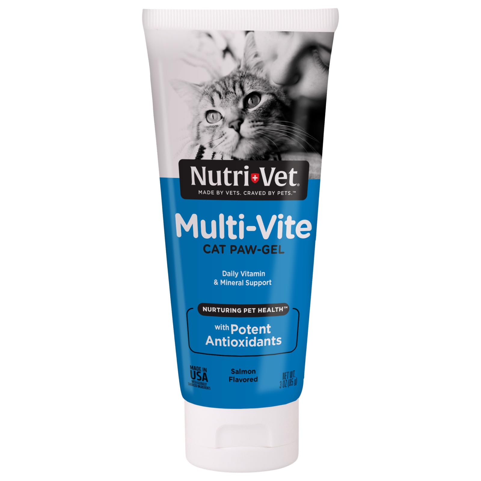Nutri-Vet Multi-Vite Multivitamin Paw Gel for Cats | Daily Vitamin and Mineral Support | 3 Ounce Tube