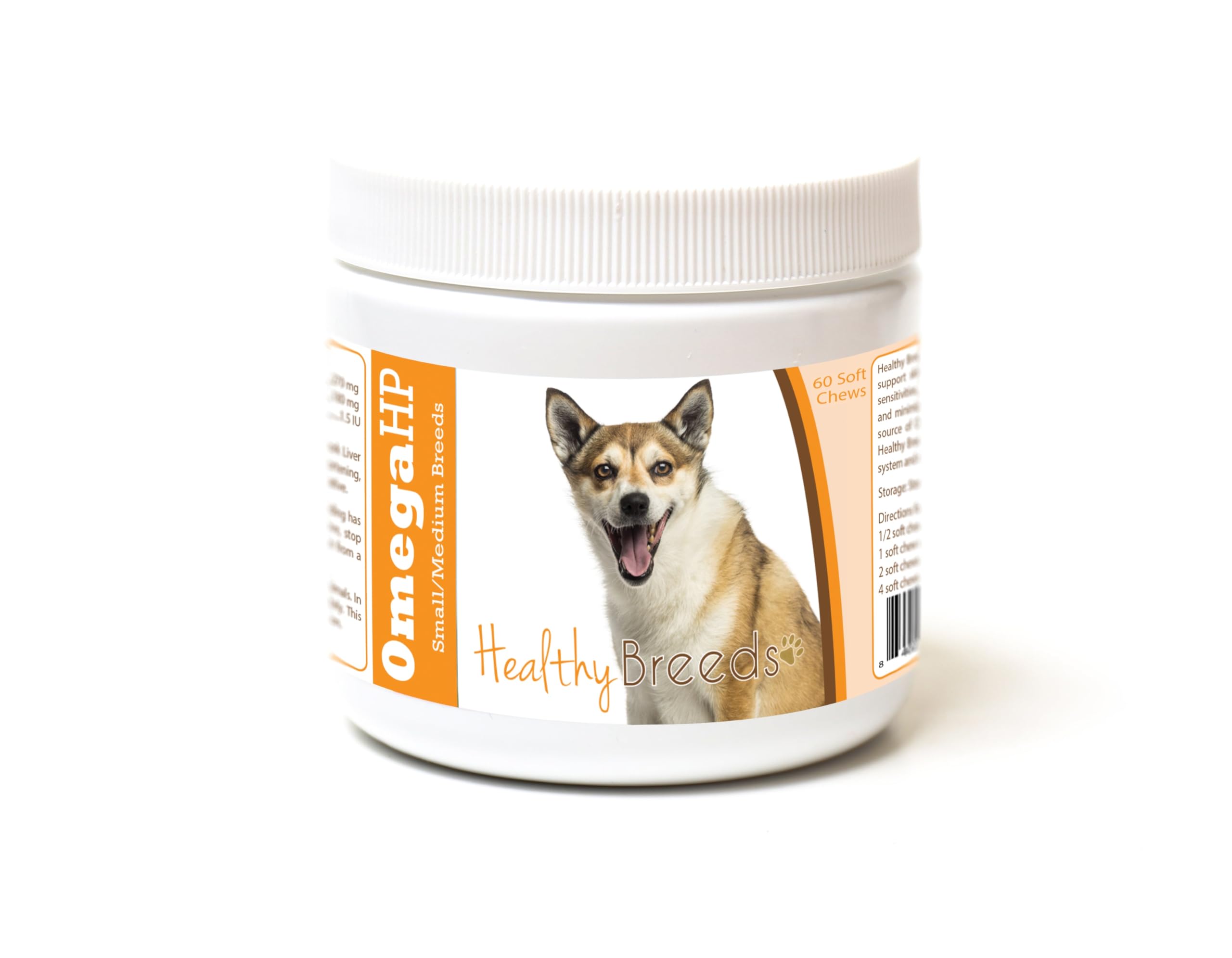 Healthy Breeds Norwegian Lundehund Omega HP Fatty Acid Skin and Coat Support Soft Chews 60 Count