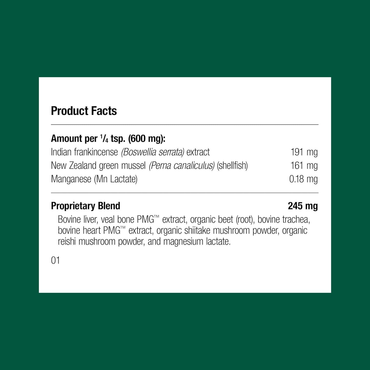 Standard Process Canine Musculoskeletal Support Supplement - Bone & Joint Health for Dogs - 30 g