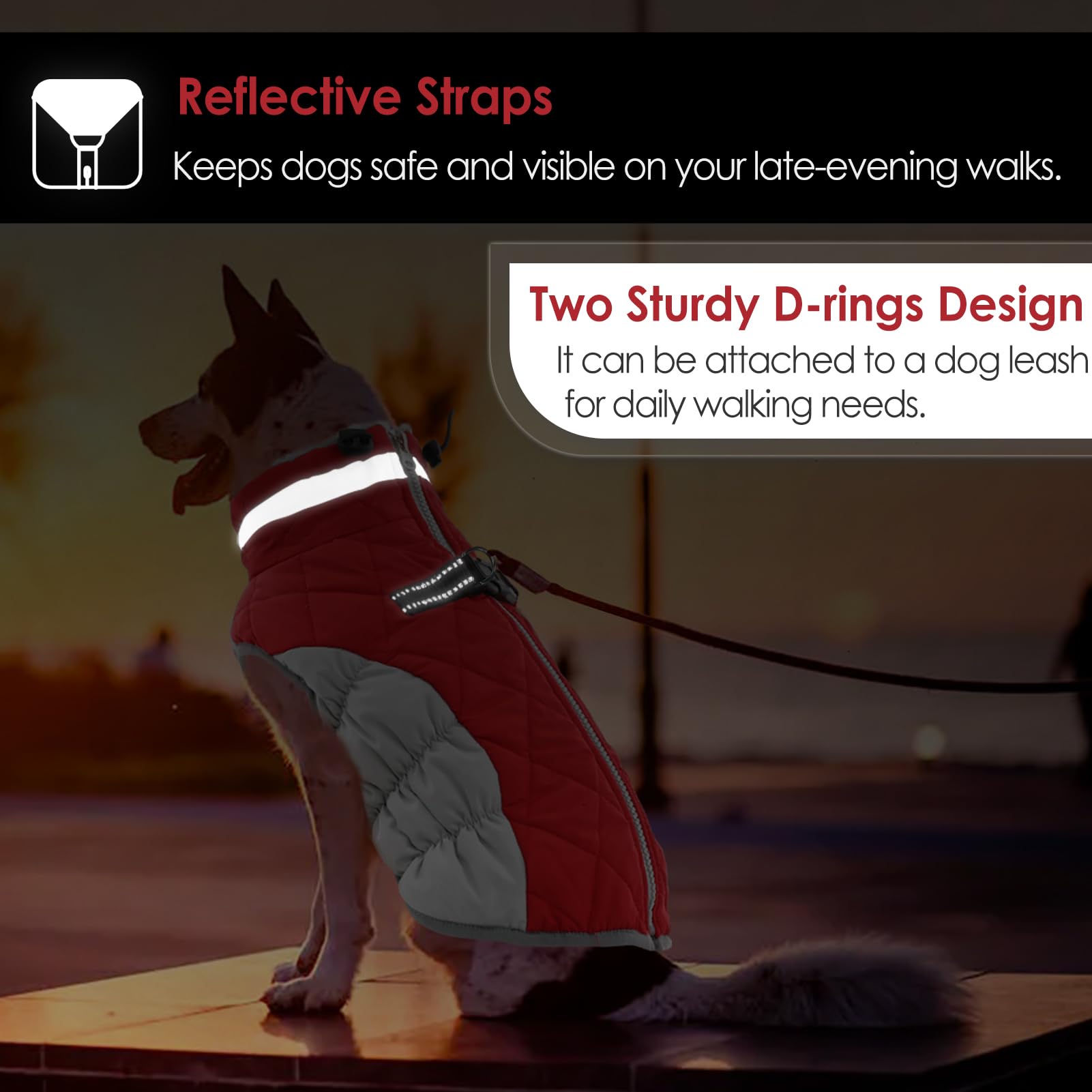 Aofitee Dog Coat, Warm Dog Jackets For Small Dogs, Dogs Winter Coat With Harness Built In, Reflective Pet Winter Jacket, Waterpr