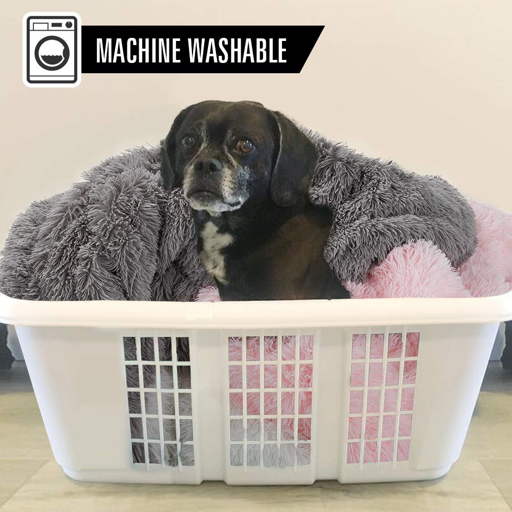 Lochas Luxury Fluffy Dog Blanket, Extra Soft And Warm Sherpa Fleece Pet Blankets For Dogs Cats, Plush Furry Faux Fur Puppy Throw Cover, 40''X60'' Black