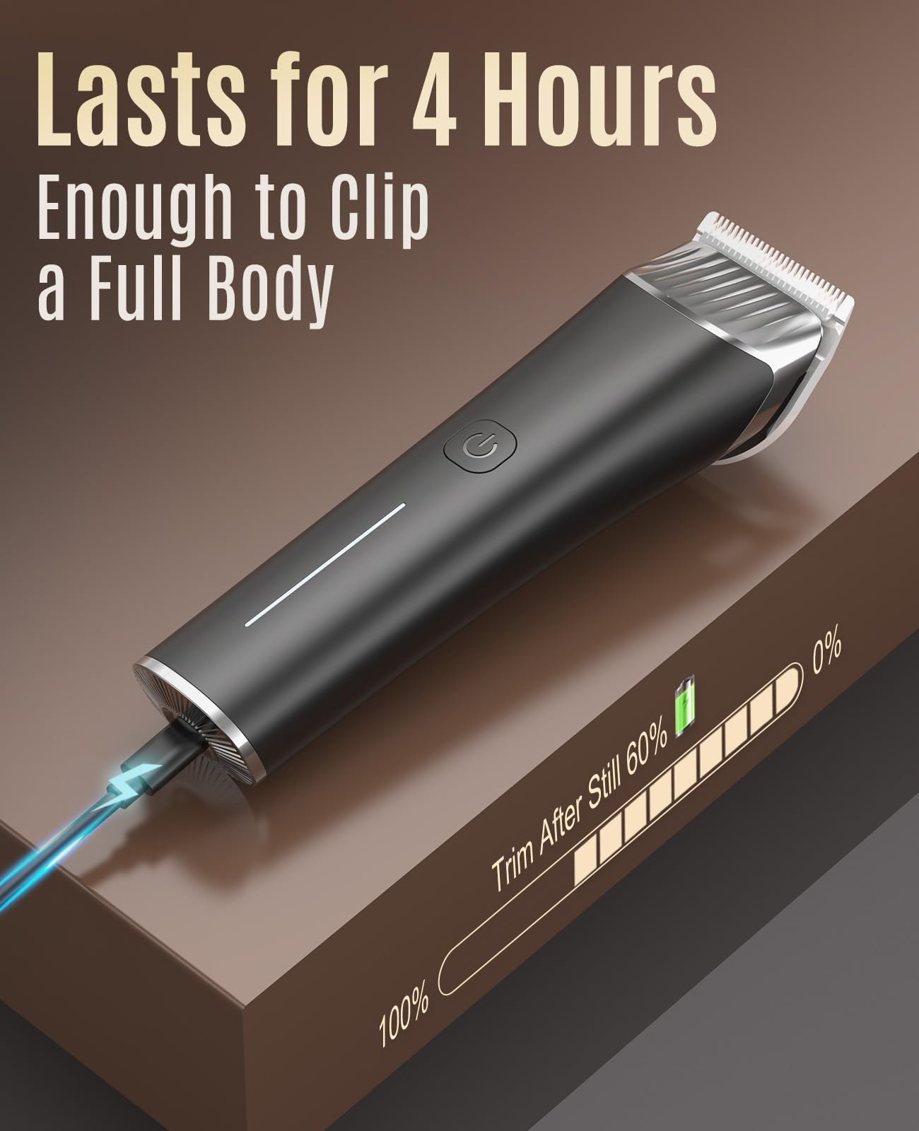 Oneisall Horse Clippers,Low Noise Horse Trimmer Shaver Kit For Matted Long Hair,2 Speed Cordless Grooming Clippers For Horse