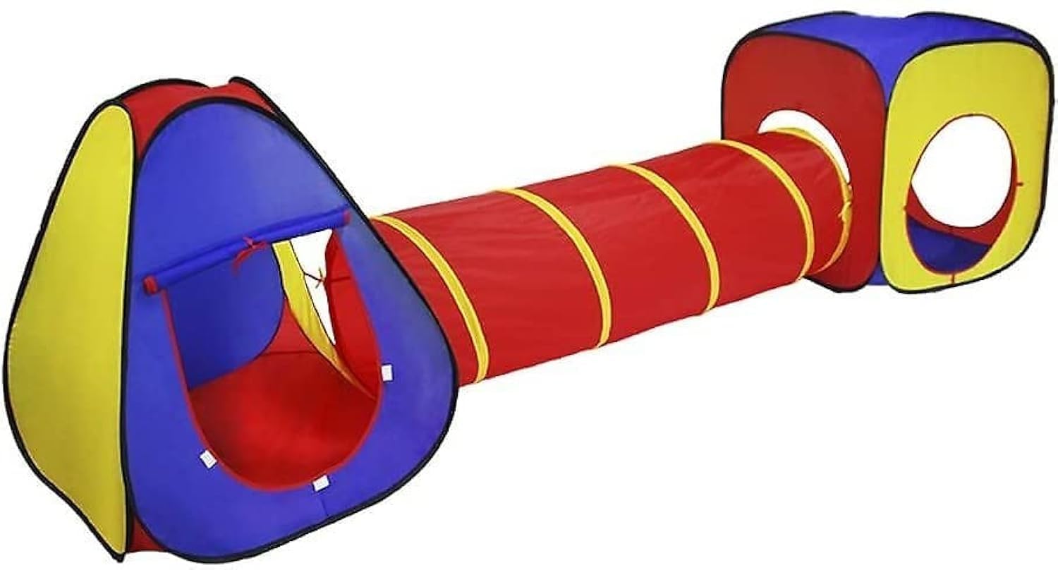 Tunnel And Pop Up Ball Pit Tent With 50 Balls For Your Dog, Pig, Or Other Small Pet