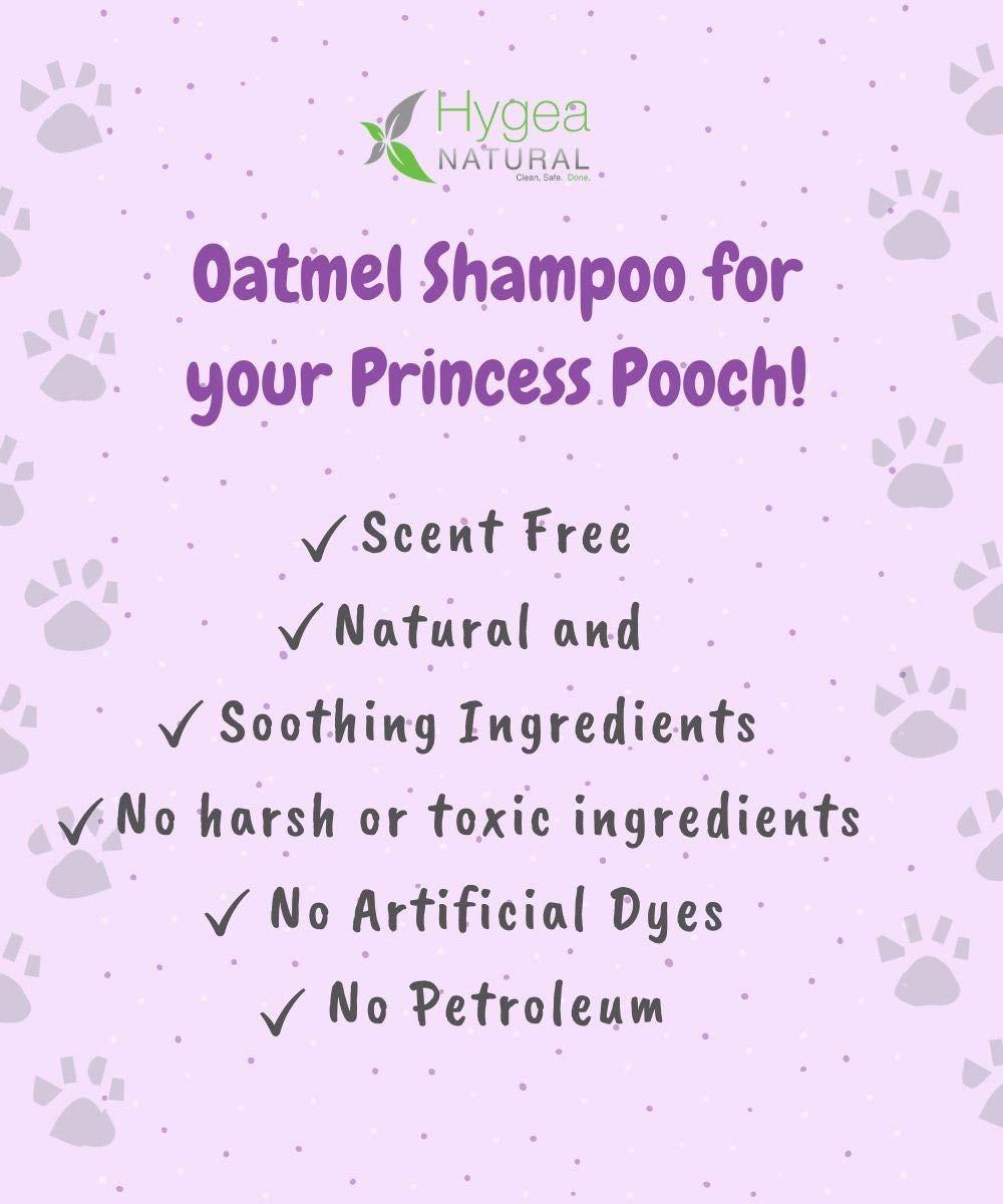 Hygea Natural Gorgeous - Nourishing Pet Shampoo for Dogs – Oatmeal Formula with Aloe and Vitamin E – Natural Ingredients, 16 oz