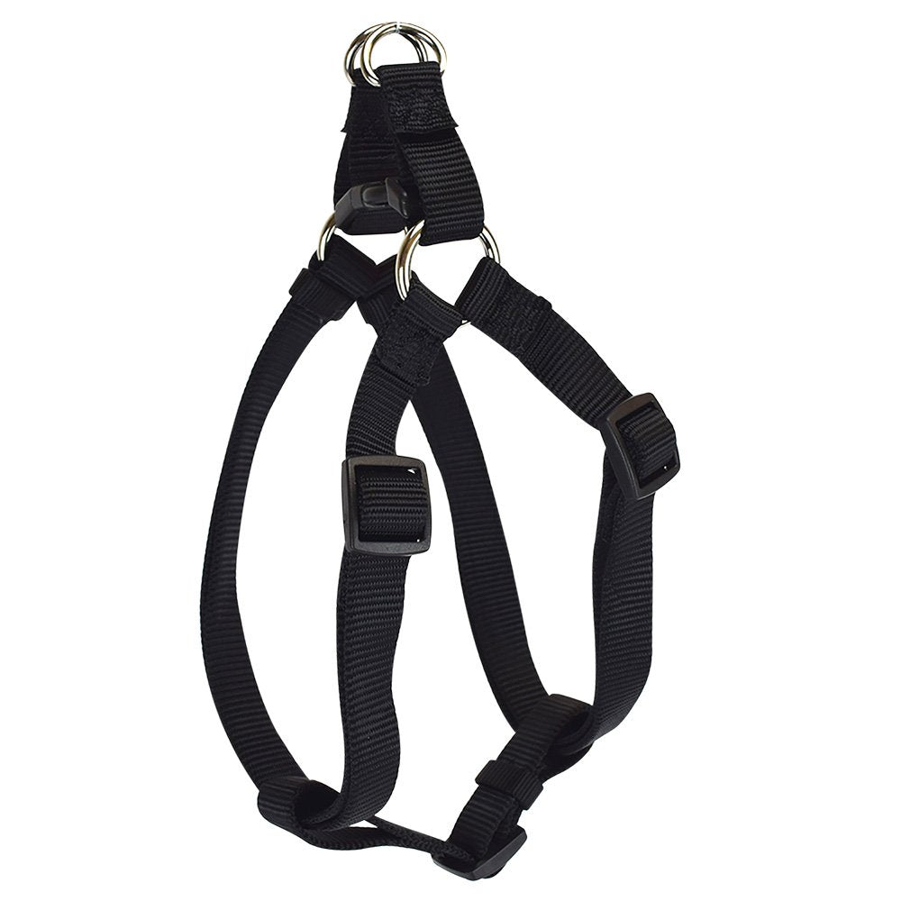 Hamilton Adjustable Easy-On Step-in Style Dog Harness, 5/8-Inch by 12-20-Inch, Small, Black