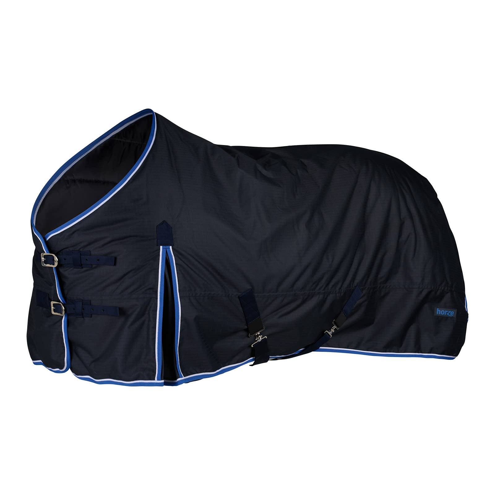Horze Glasgow Heavy Weight Waterproof Winter Turnout Horse Blanket (350G Fill) - Dark Blue - 75 In