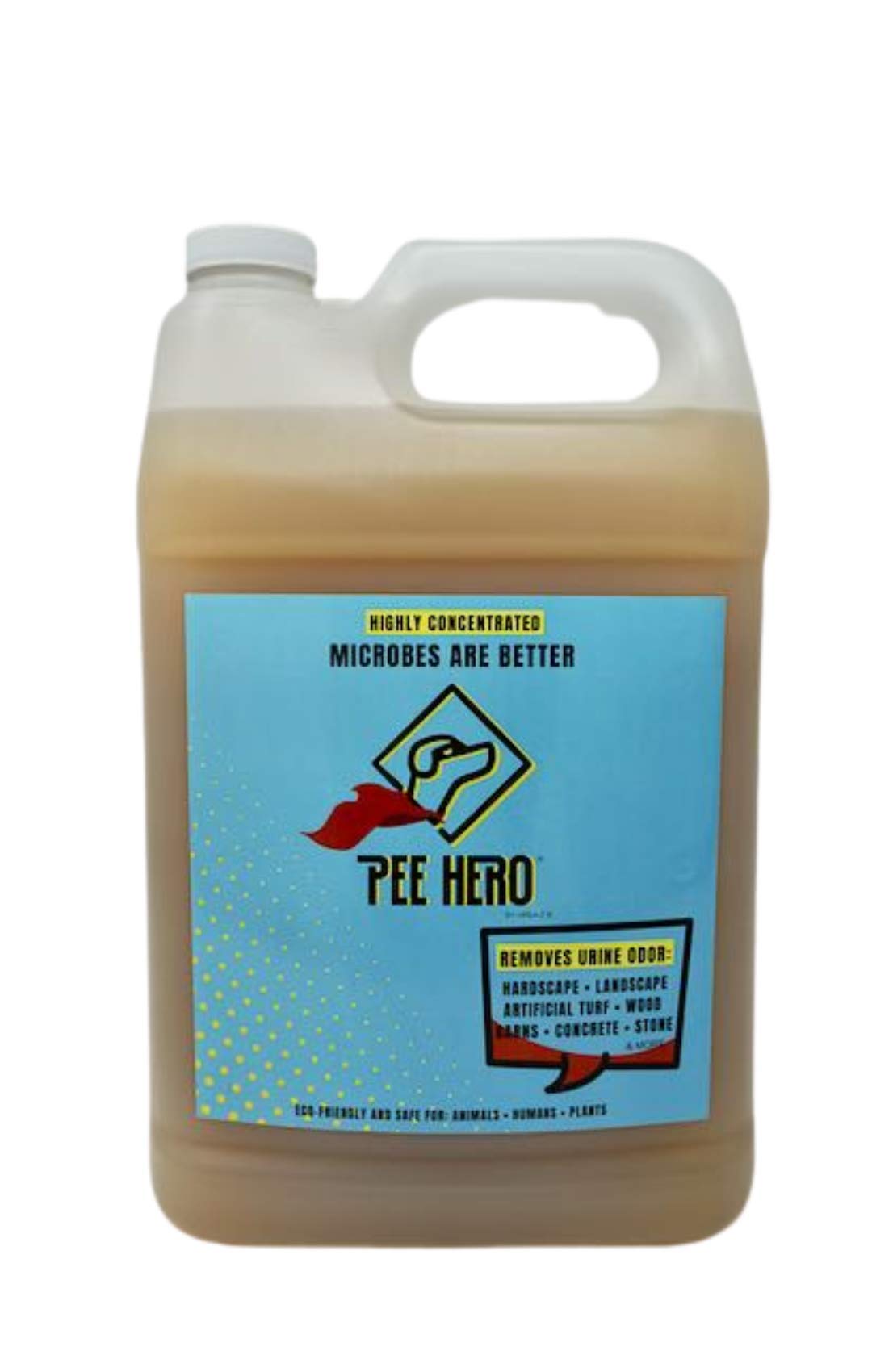 Urea-Z Pee Hero 1-Gallon Concentrate Urine Odor Eliminator- Removes Dog Urine Odor From Artificial Turf, Patio, Yard, Grass, Ken