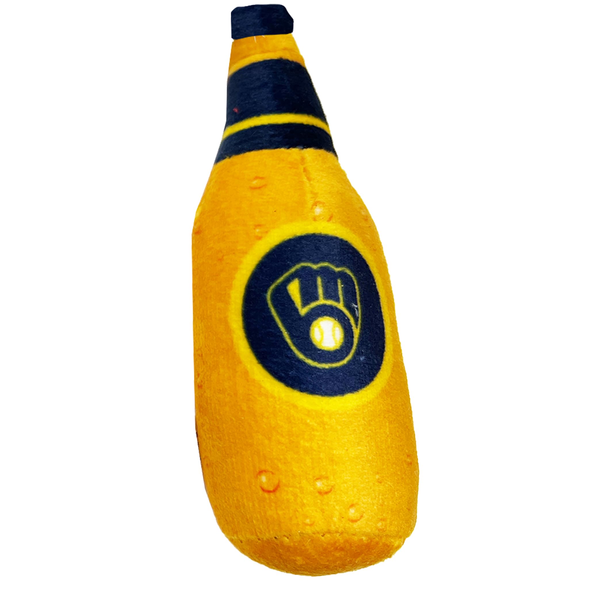 Best Plush Cat Toy - Mlb Milwaukee Brewers Complete Set Of 3 Piece Cat Toys Filled With Catnip. Incld: 1 Baseball Cap Cat Toy, 1