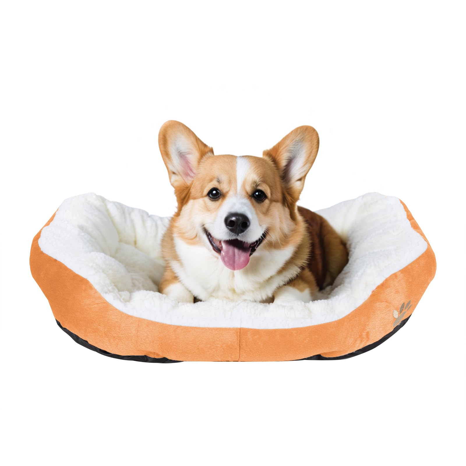 Round Dog Cat Beds Mattress Washable Pads Room, Soft Durable Plush Faux Fur Sleeping Pet Fleece Bed Mat for Small Doggy Kitten P