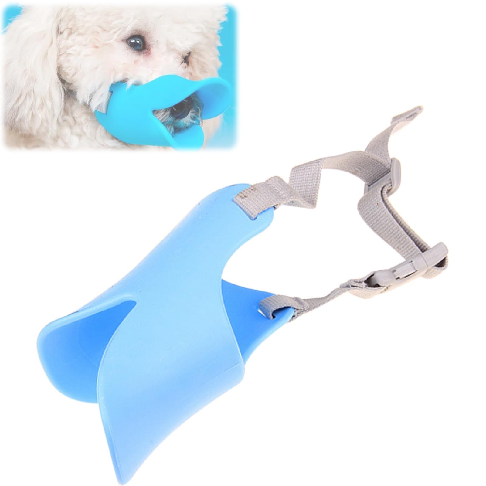 Anti Bite Duck Mouth Shape Dog Mouth Covers,Soft Duck Silicone Mouth Cover With Adjustable Strap,Small Medium Dogs Muzzle Masks 