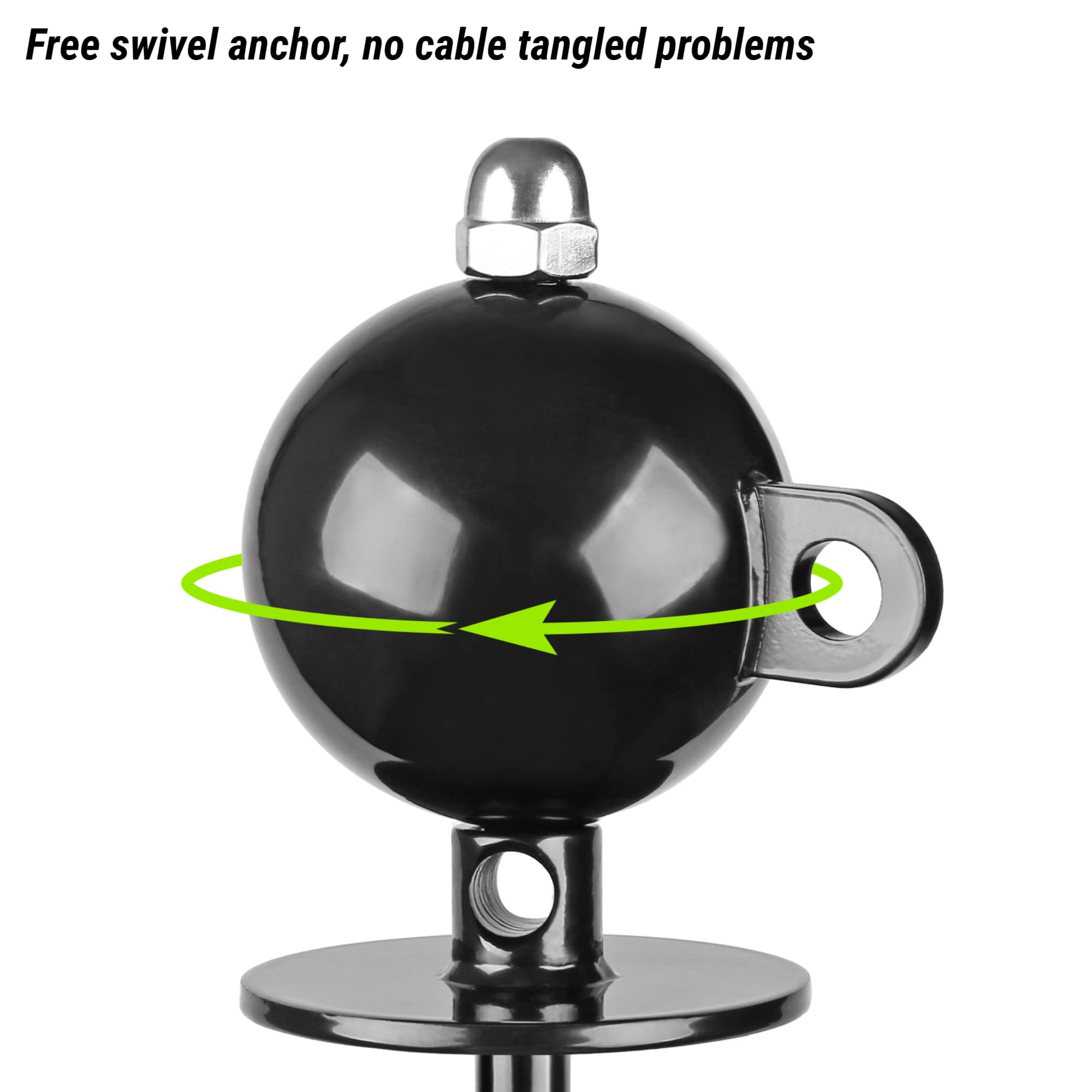 Seleware Dog Tie Out Stake Outdoor Anti-Rust Dog Anchor For Large Dogs Up To 220 Lbs, Free Rotation Dog Stake Dog Camping Gear T