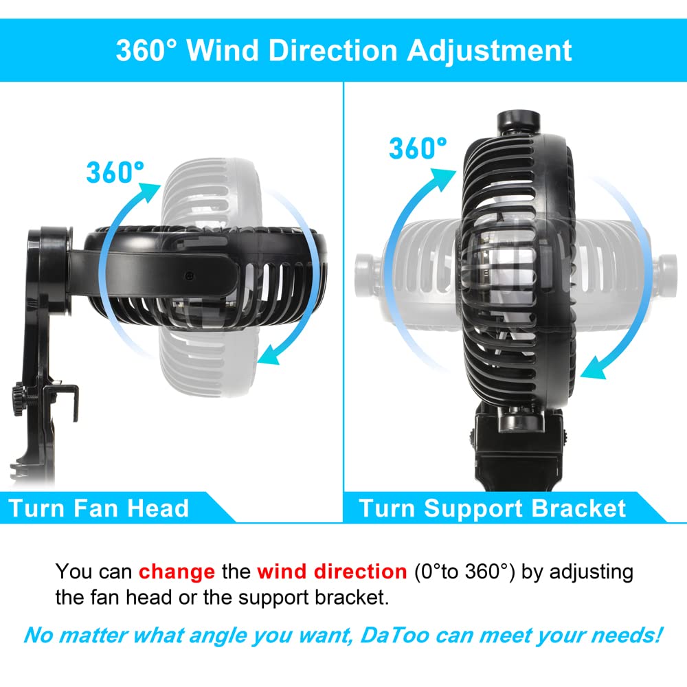 Datoo Aquarium Chillers Fish Tank Cooling Fan Quiet Aquarium Fan Wind Angle Adjustable Chiller With Clip And Suction Cup
