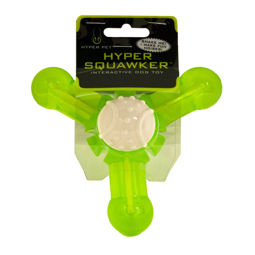 Hyper Pet Hyper Squawkers Dog Jack Durable Dog Toy Designed From Tpr And Nylon With An Enticing Giggle Noise Medium