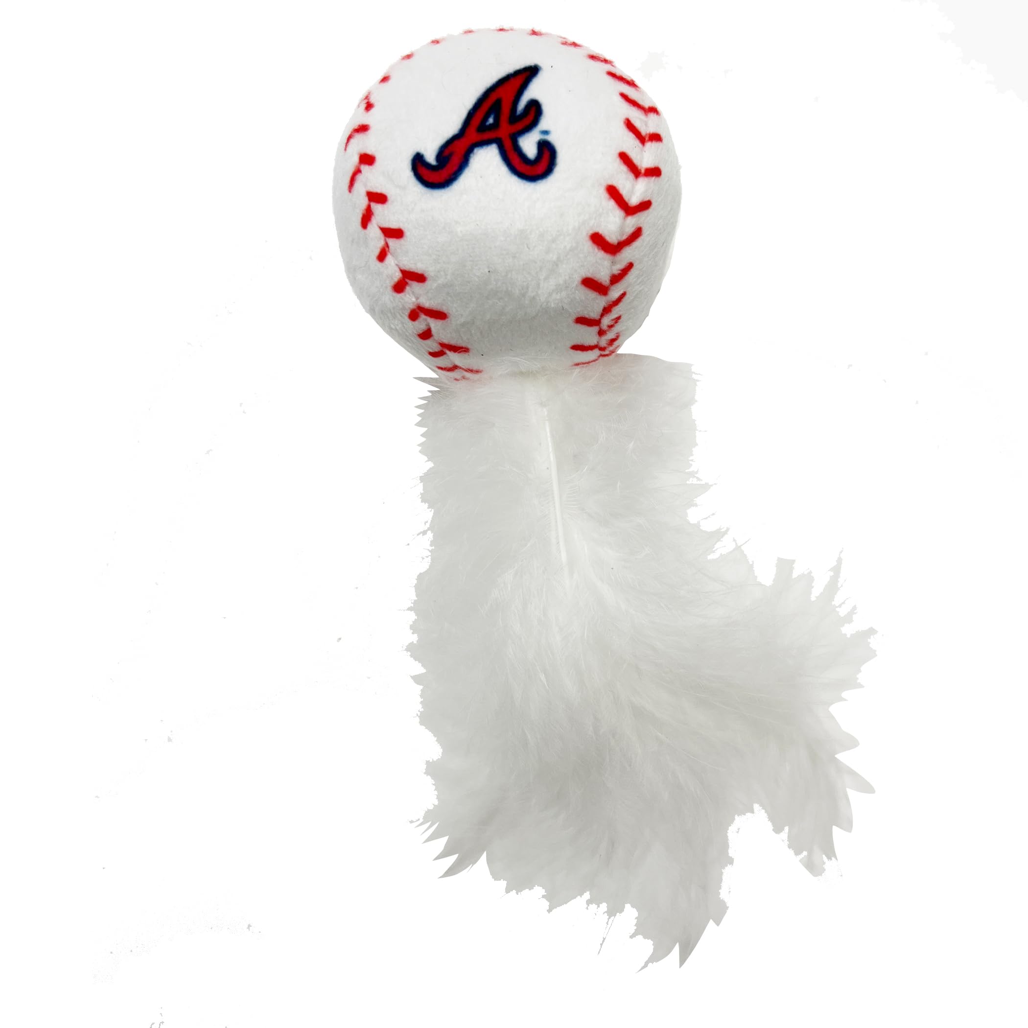 Best Plush Cat Toy - Mlb Atlanta Braves Complete Set Of 3 Piece Cat Toys Filed With Fresh Catnip. Incld: 1 Baseball Cap Cat Toy,