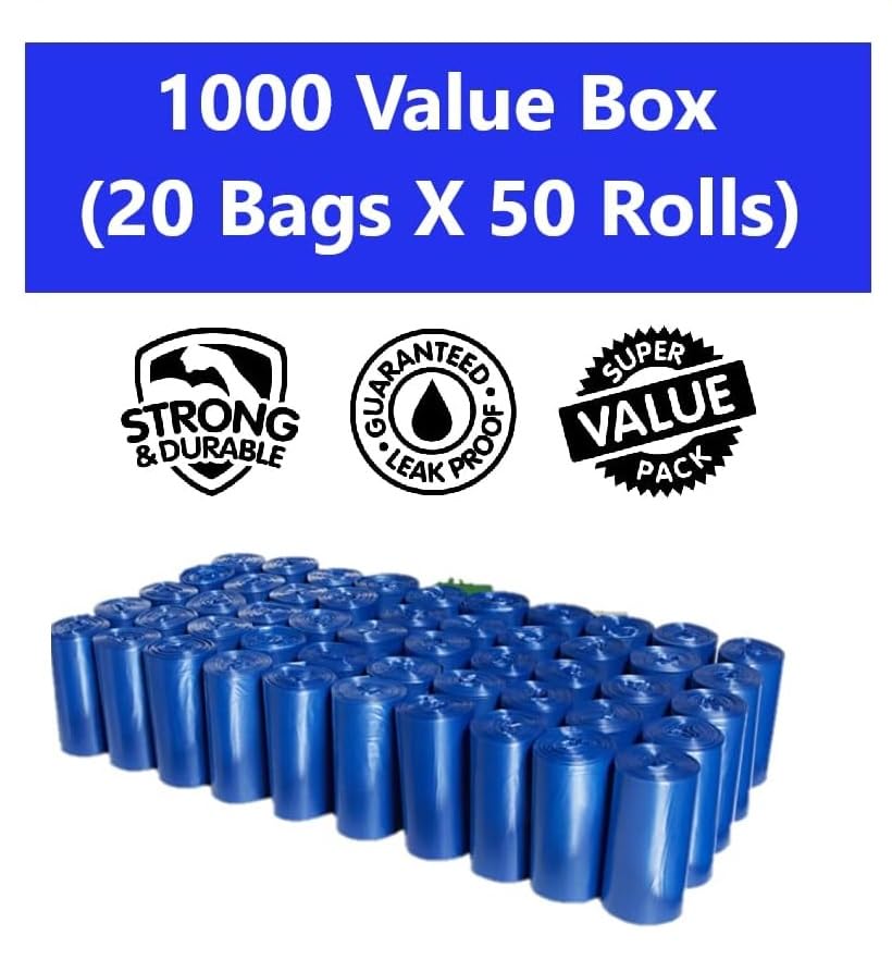 Ez Pet Waste Disposal Bags - 1000 Dog Poop Pick Up Bags