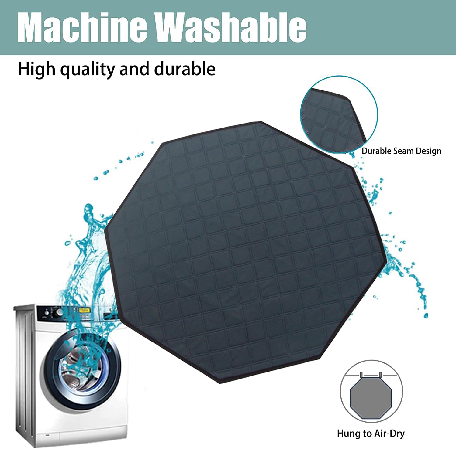 Zhilishu Dog Playpen Mat - Washable, Leakproof Pee Pad For Octagon Puppy Playpen, Whelping, Potty Training, Crate, Kennel, Indoo