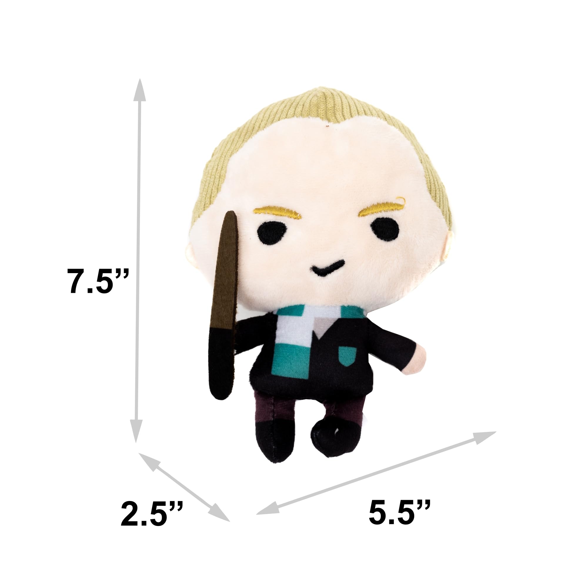 Buckle-Down The Wizarding World Of Harry Potter Squeaky Plush Dog Toy For Large, Medium & Small Dogs, Draco Malfoy Standing Char