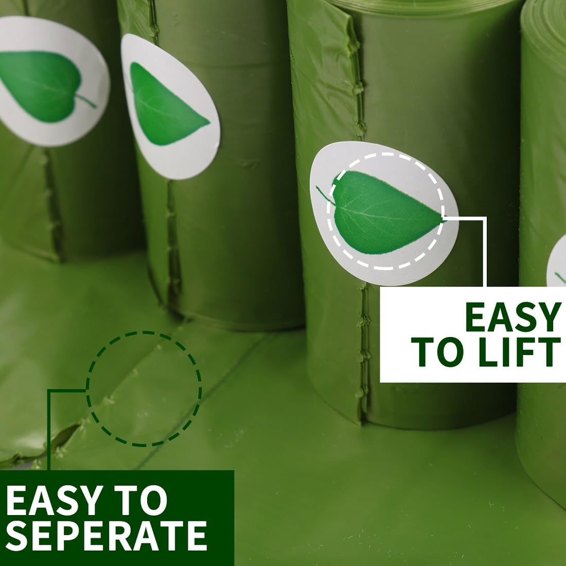 Dog Poop Bags With Dispenser, Thick Doggy Waste Bag Refill Rolls, 360 Pet Waste Bags, Doggie Poop Bags, Biodegradable Bags For P