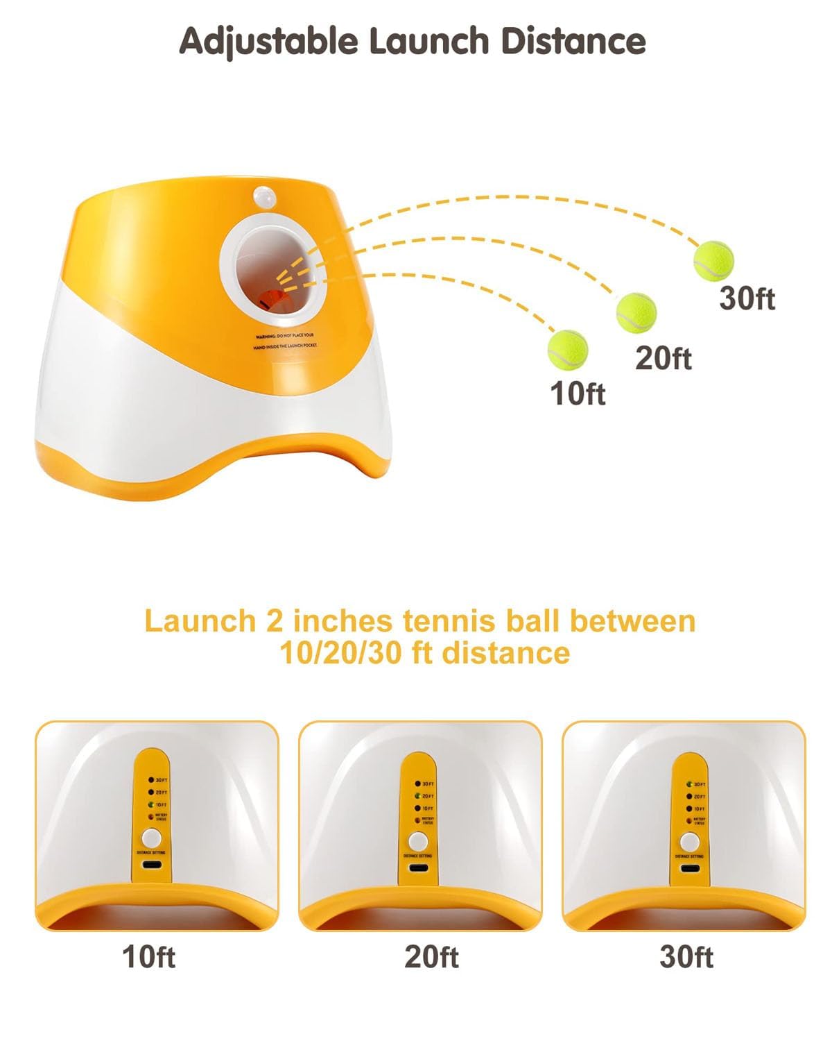 Rigshru Interactive Automatic Ball Launcher For Dogs - 12 Tennis Balls,Balllauncher For Medium & Small Dogs, Self-Throwing Machi