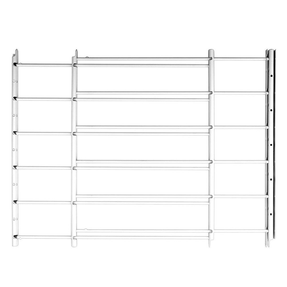 Knape & Vogt John Sterling Swing-Open Style 6-Bar Child Safety and Window Guard, White, 1136, Width 24'' to 42''-Max Height: 25'