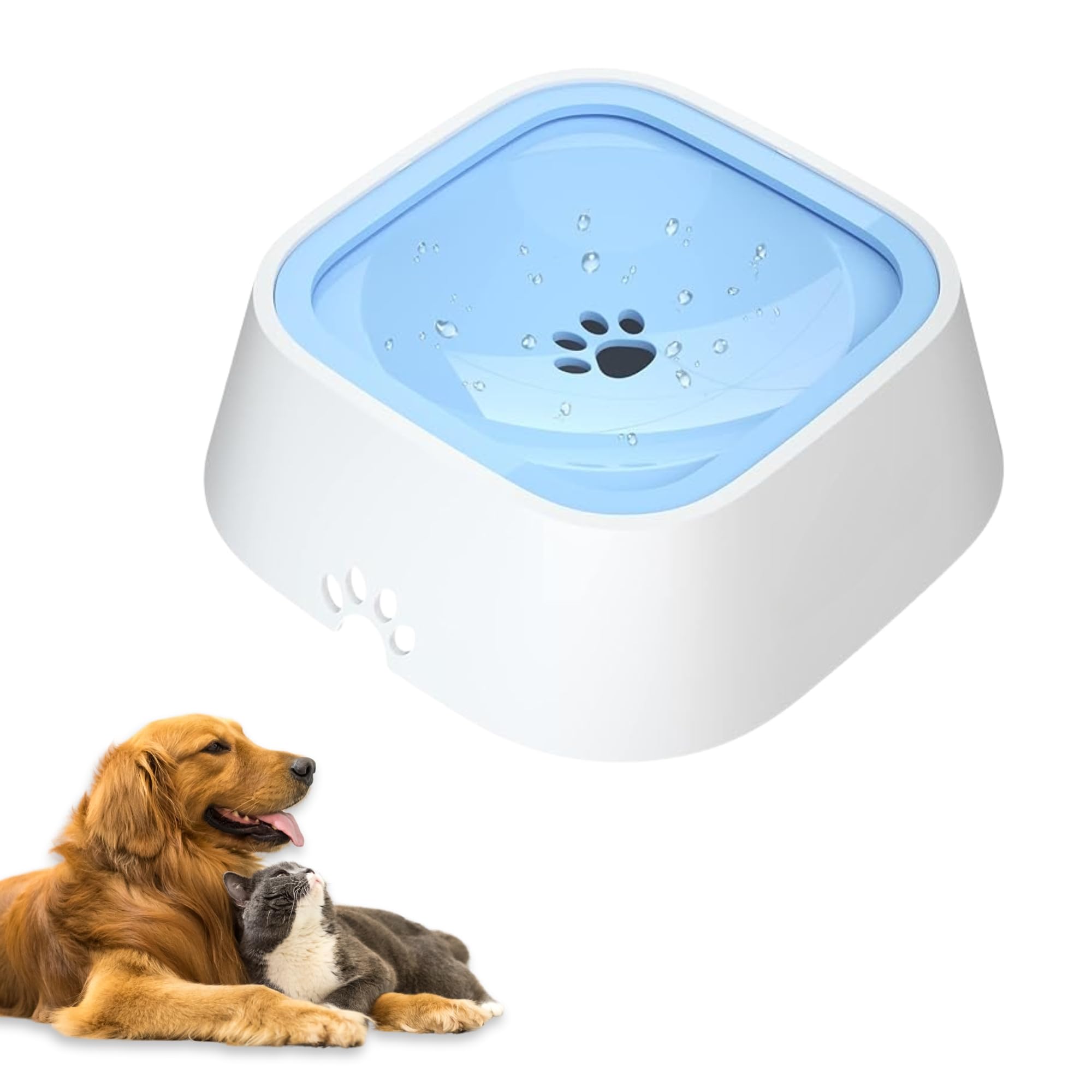 No Spill Water Bowl For Dogs And Cats  Spill Proof Cat Bowl & Mess Free Dog Water Bowl No Spill  Slow Water Bowl For Dogs No S