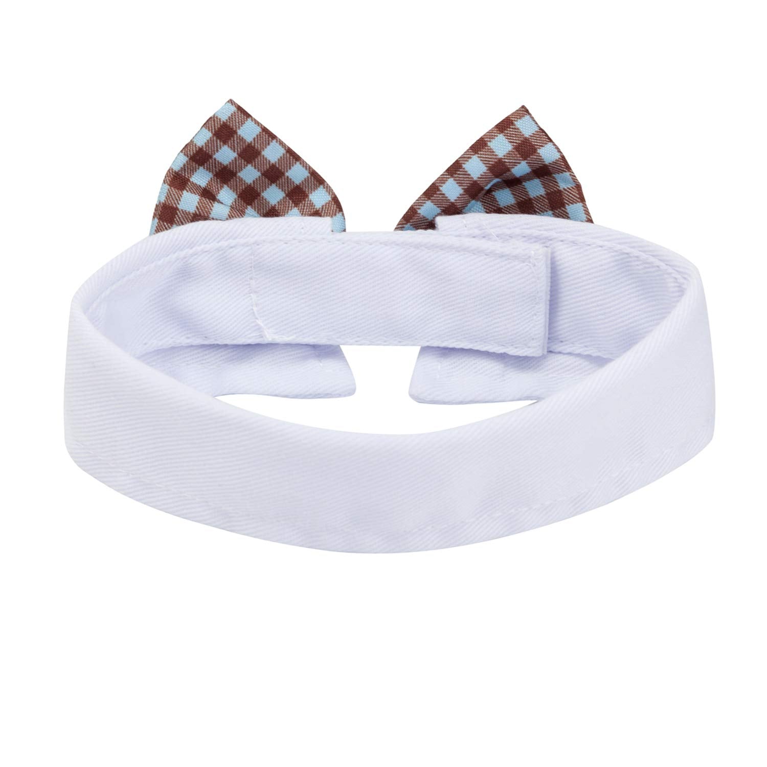 Zton Handcrafted Adjustable Formal Pet Bowtie Collar Neck Tie For Dogs & Cats (S, Blue)