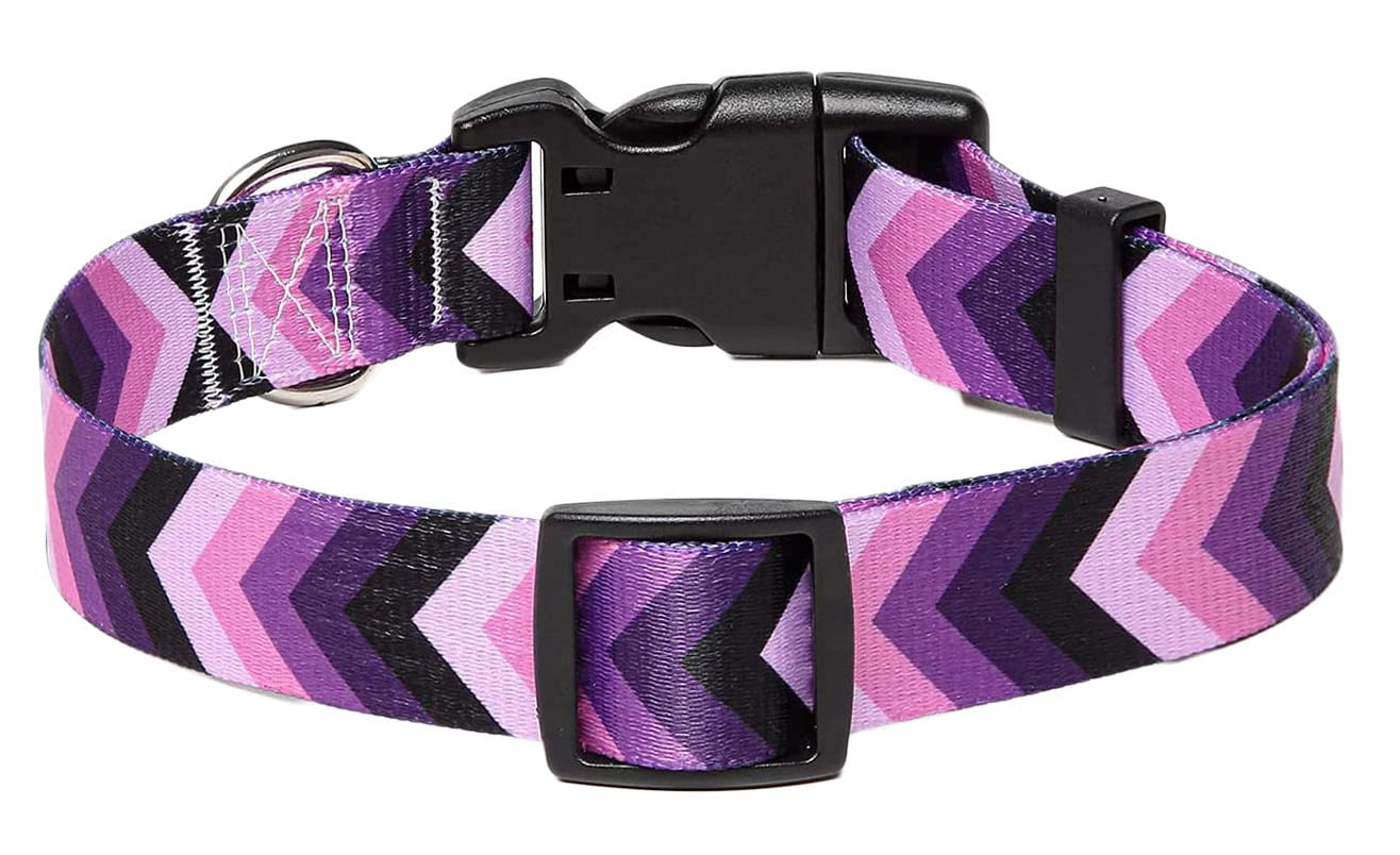Mihqy Dog Collar Set With Bohemia Floral Tribal Geometric Patterns - Soft Ethnic Style Collar Adjustable For Small Medium Large Dogs(Purple Arrow,Xs)
