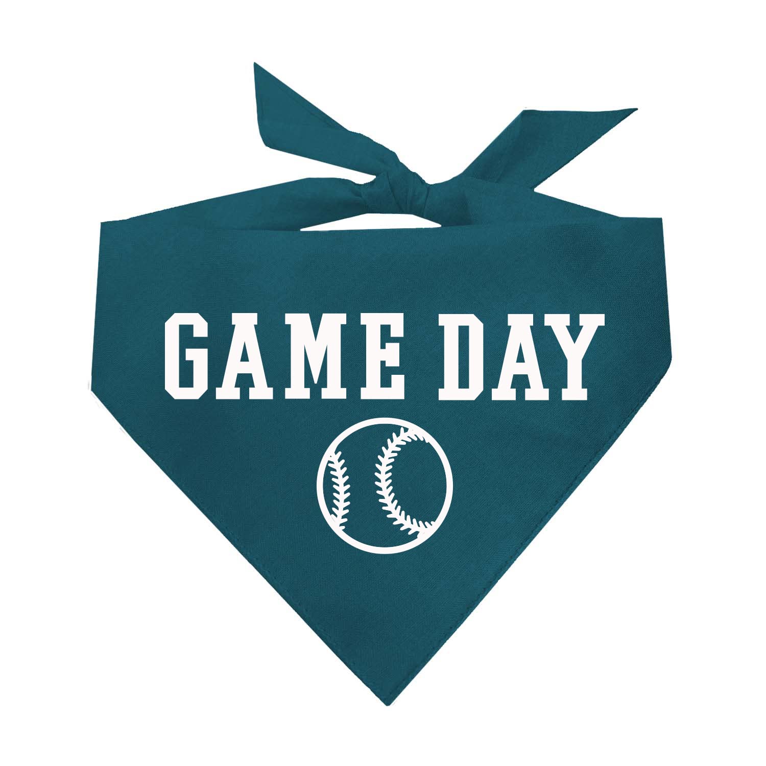 Game Day Baseball Dog Bandana (1054 Teal, One Size)