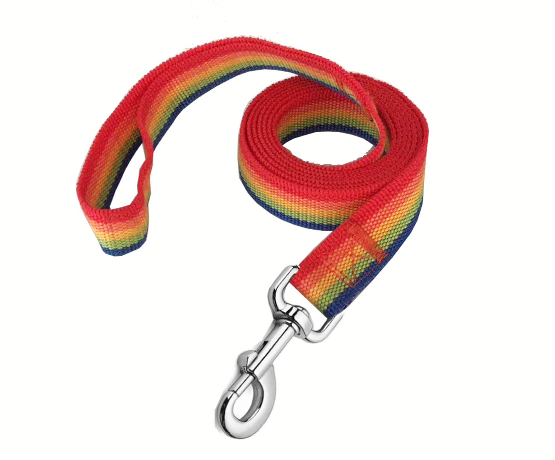 Strong Nylon Dog Leash, 4FT/ 5 FT/ 6FT Dog Leashes for Medium Large Dogs (6FT, Rainbow)