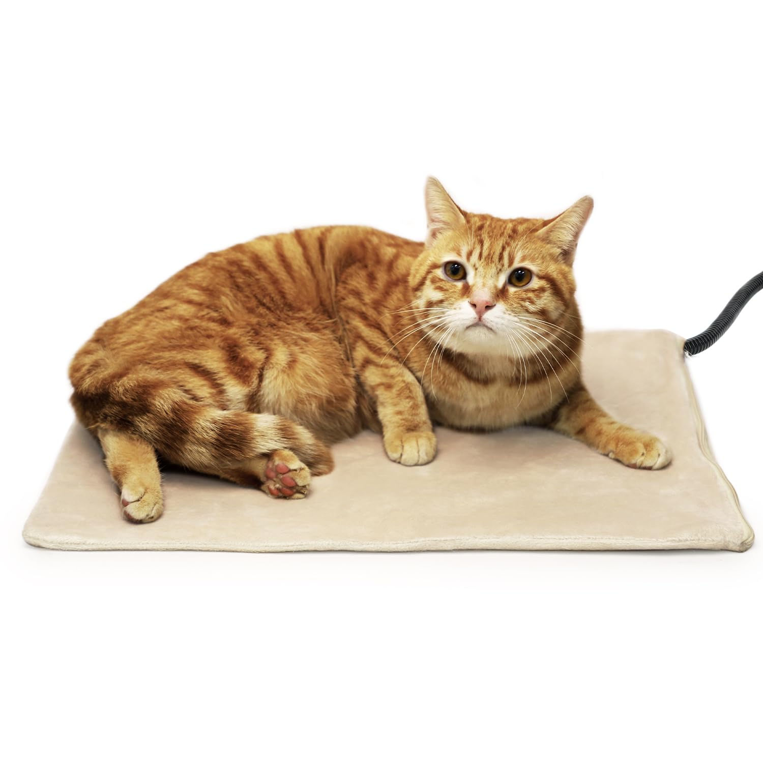 Nicrew Pet Heating Pad For Dogs And Cats, Heated Cat Bed With Steel-Wrapped Cord And Soft Fleece Cover, 17.7 X 15.7 In, 30 Watts