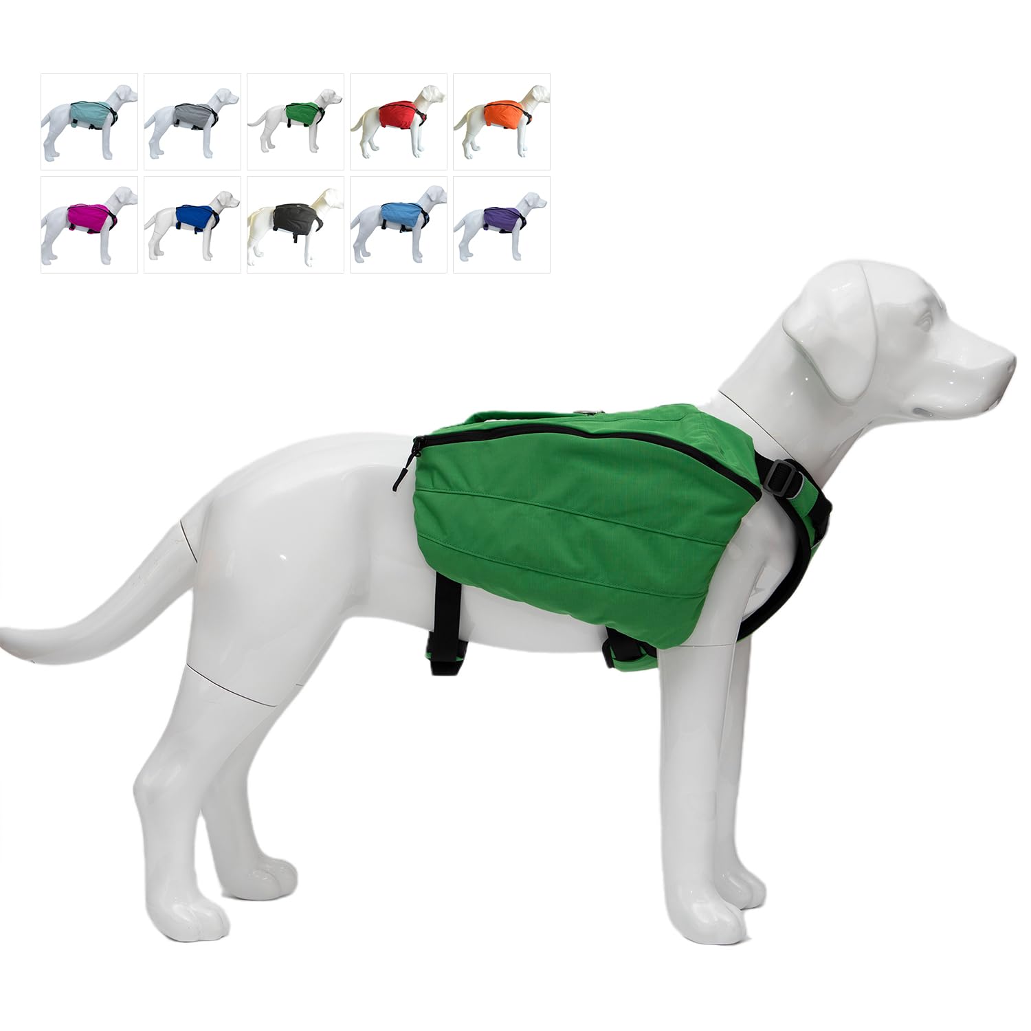 Dog Backpack for Hiking, Multifunctional Dog Day Pack Zippered Travel Dog Saddle Bag Outdoor Hiking Backpack with 2 Capacious Si