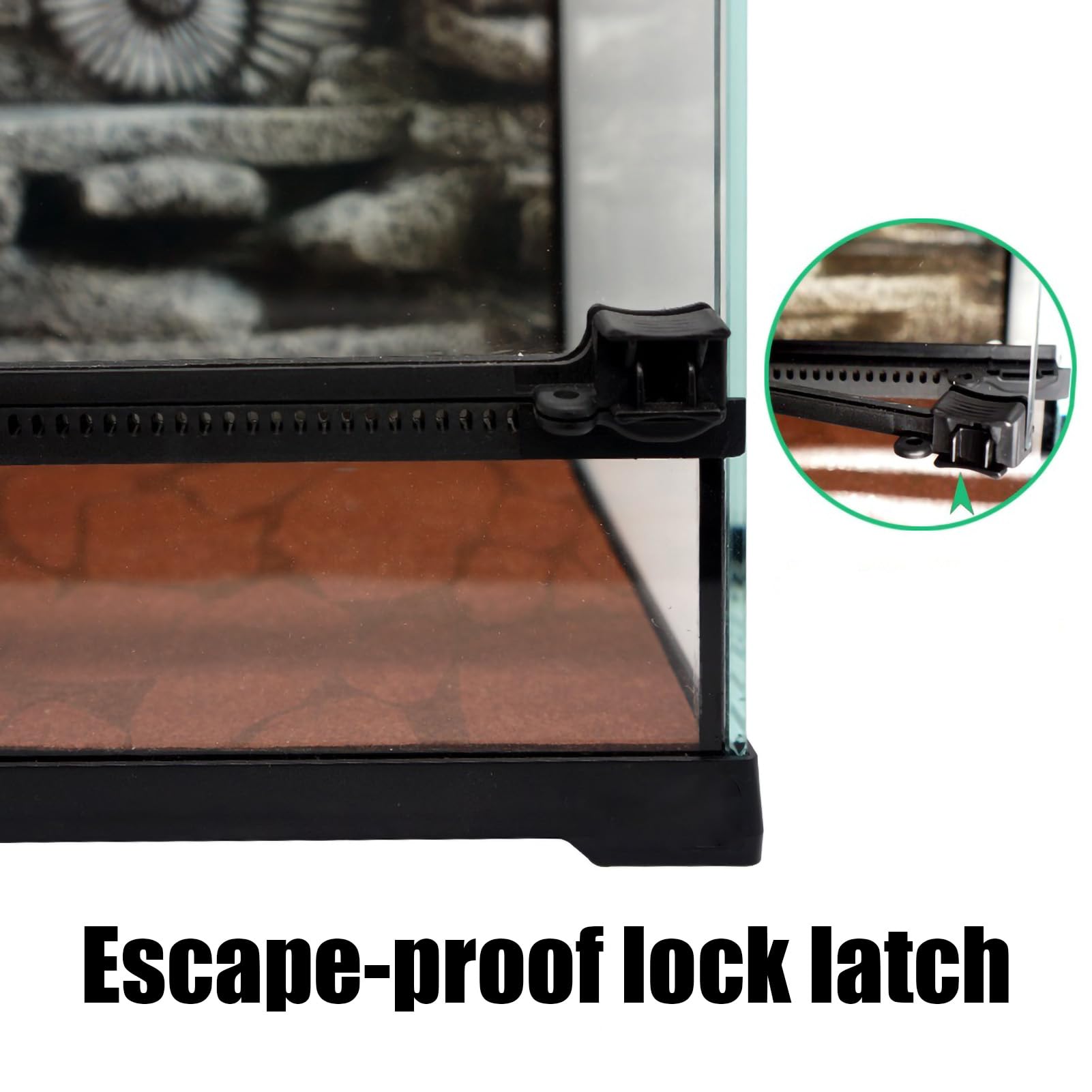 Sarufo Reptile Terrariums Tank (10 Pcs) Front Opening Door 8X8X12 Amphibian Tank Starter Kit, Suitable For Small Reptiles