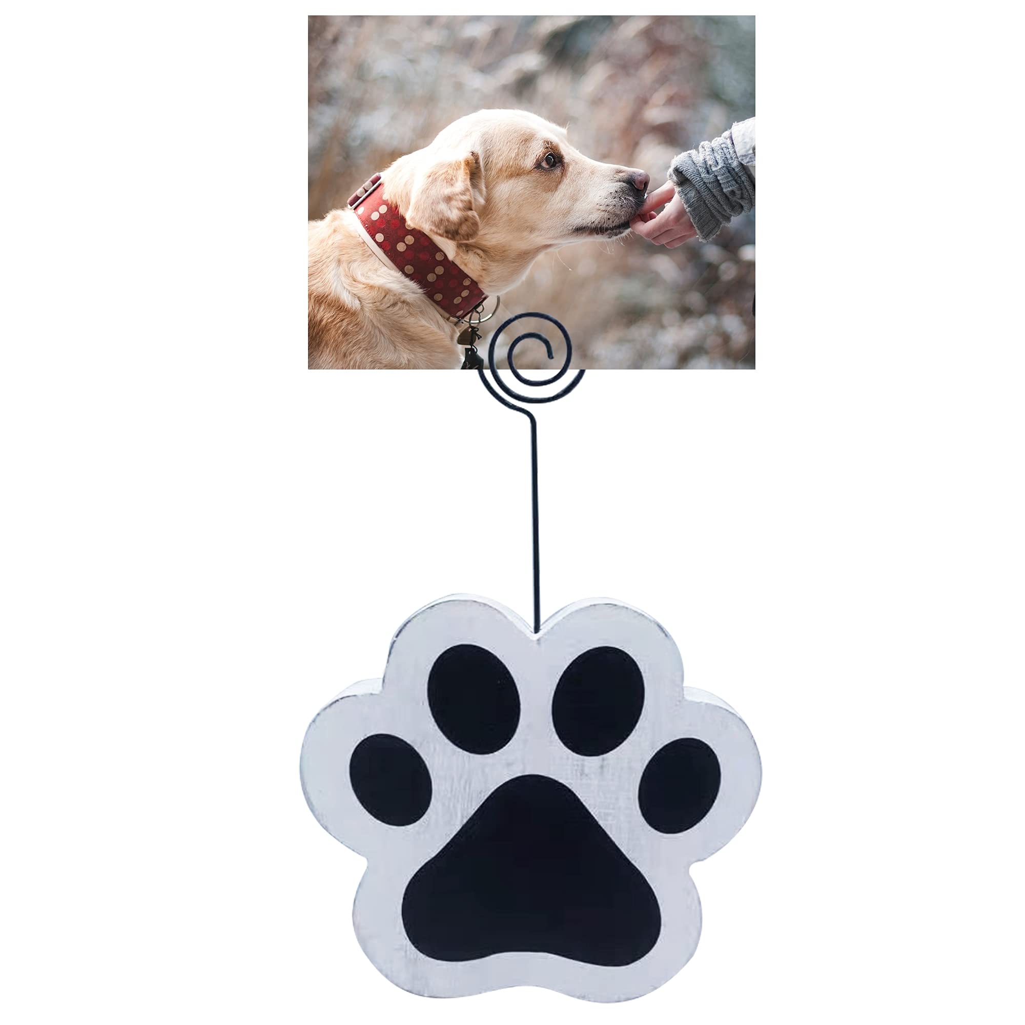 Dog Picture Frame Memorial Wood Photo Picture Holder, Place Pet Photo Holder With Wire Clip, Pet Picture Frame, Gift For Pet Dog