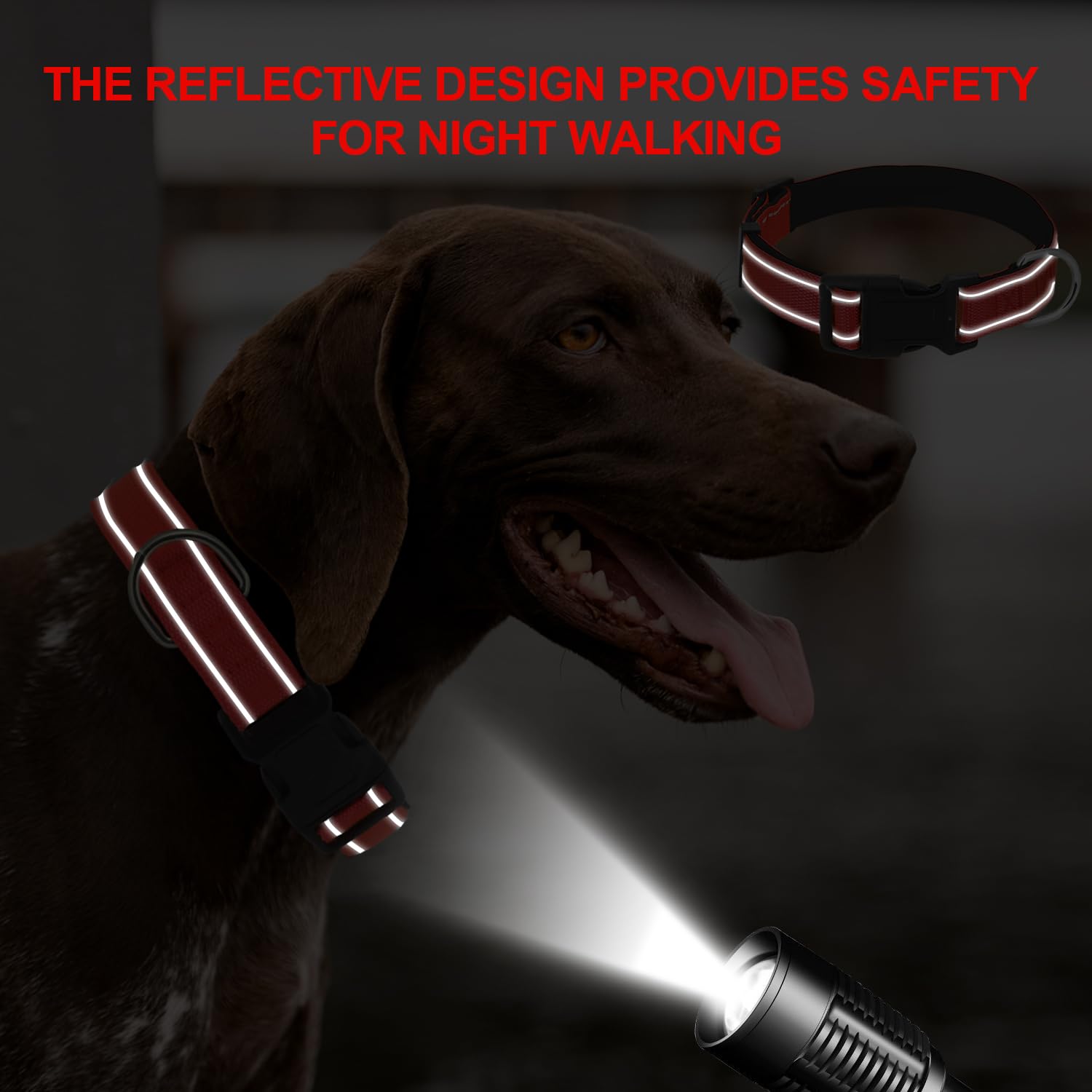 Dog Collars Adjustable For Small Dogs,Heavy Duty Waterproof Dog Collar With Quick Release Buckle,Girl Boy Female Male Reflective