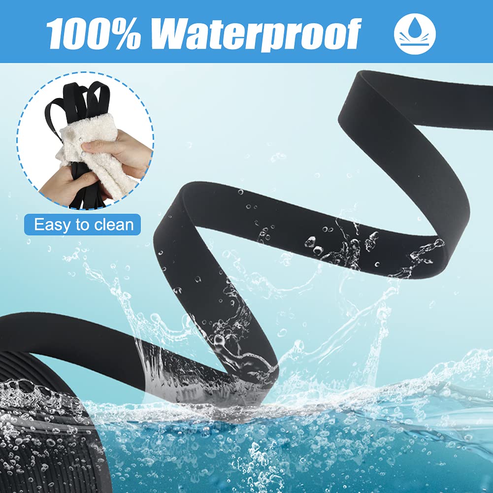 Vivifying Waterproof Dog Leash, 32Ft Long Leash Durable Dog Recall Training Lead Great For Outdoor Hiking, Training, Yard, Beach,Lake And Swimming(Black)