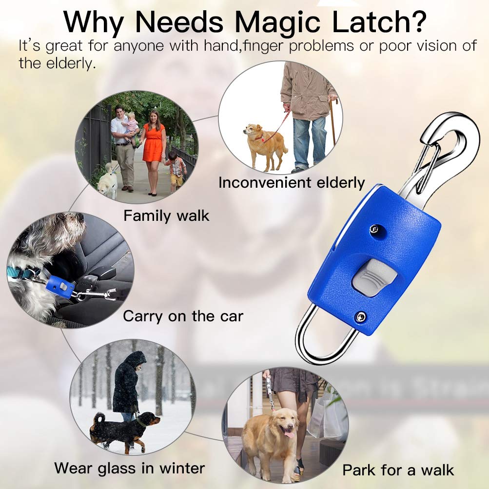 Prong Collar For Dogs,Dog Collars, Harnesses & Leashes,Prong Collar Safety Clip,Magnetic Automatic Magic One Touch Release Harne